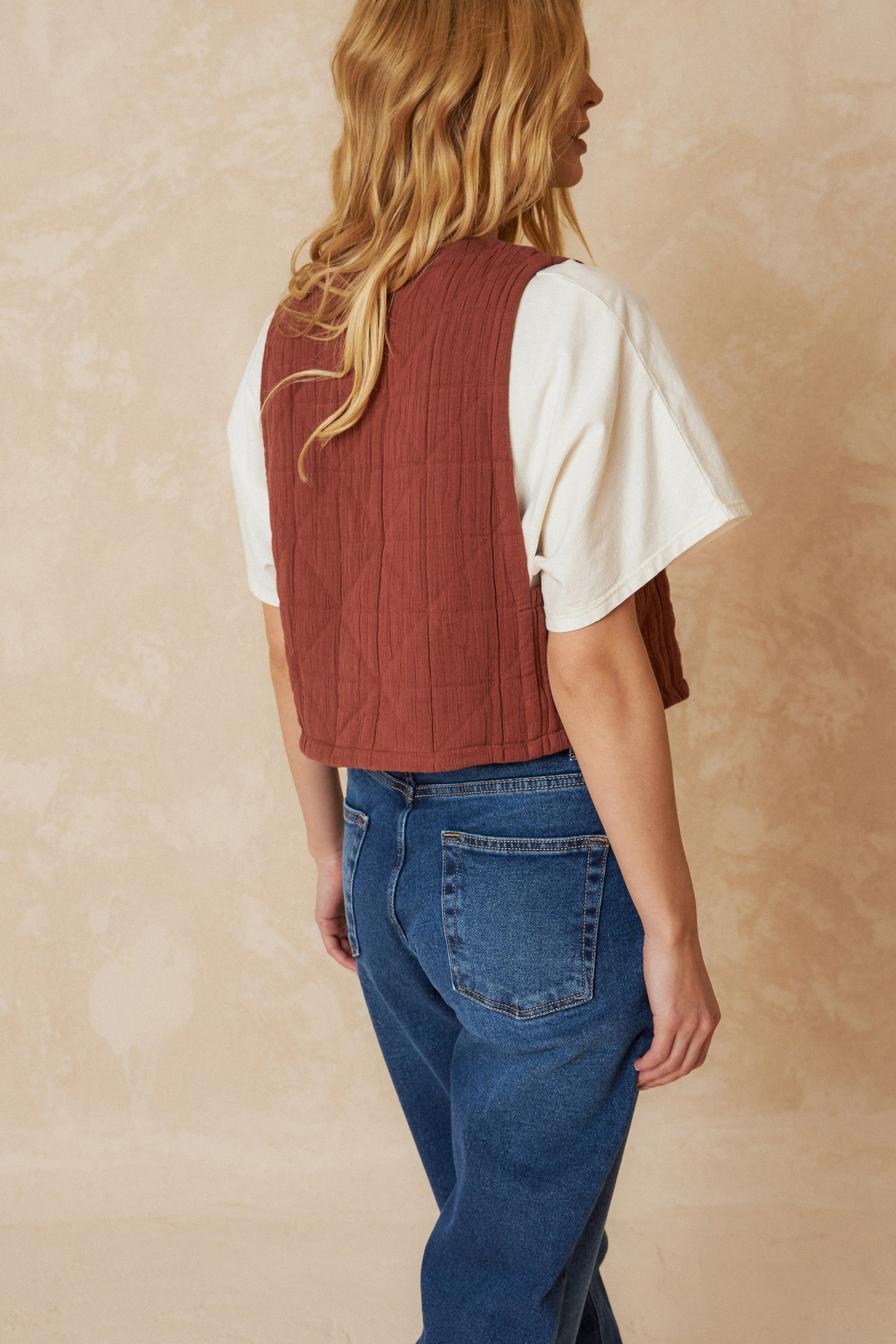 GILET JAQUARD COTON