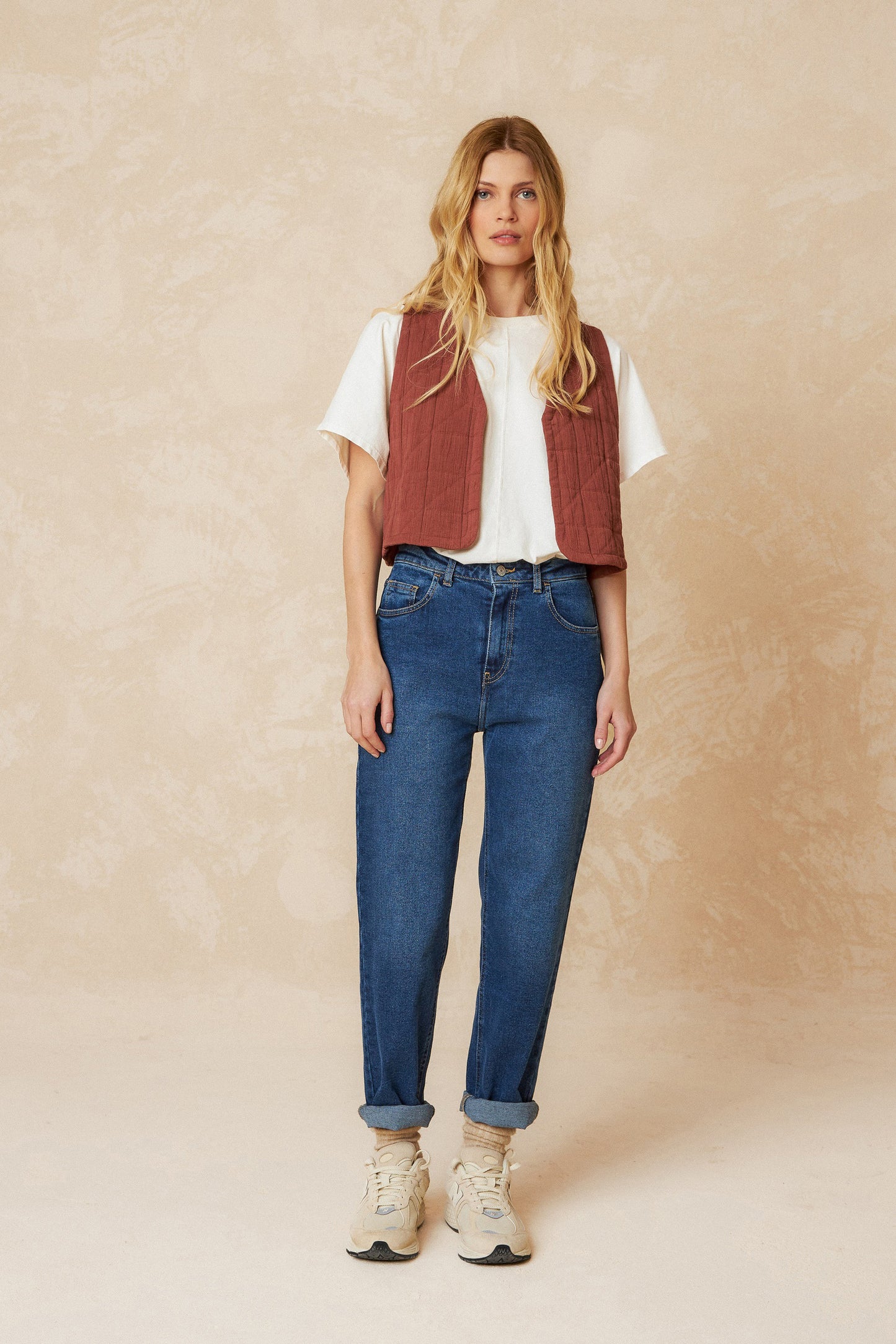 GILET JAQUARD COTON