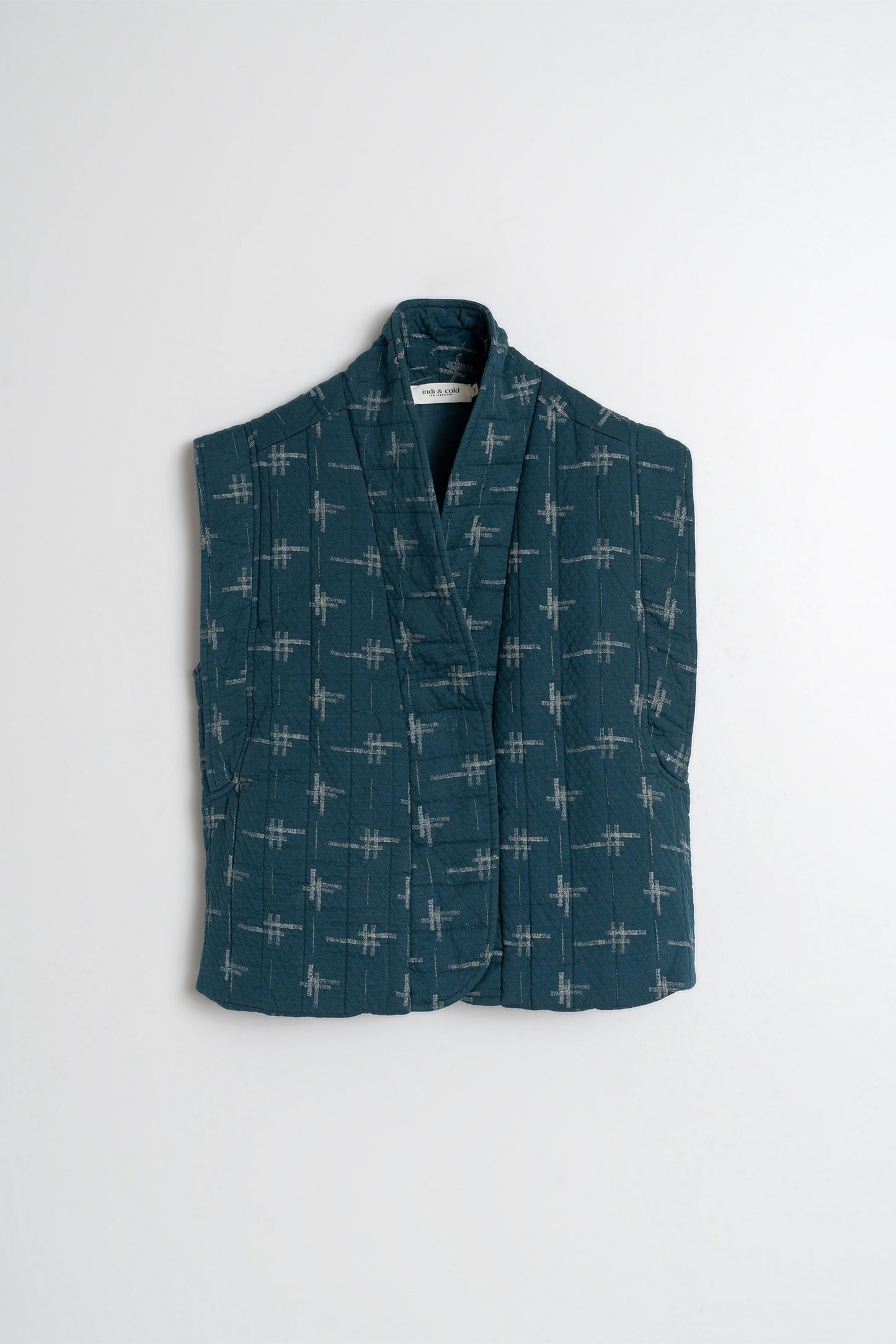GILET EN COTON JAQUARD
