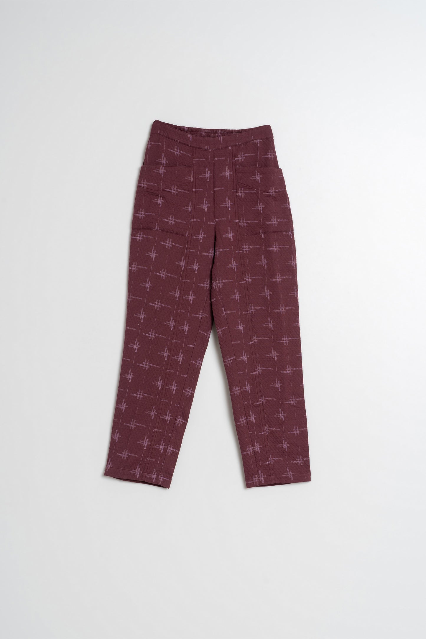 PANTALON EN COTON JAQUARD