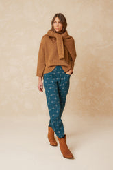 QUILTED JACQUARD PANTS