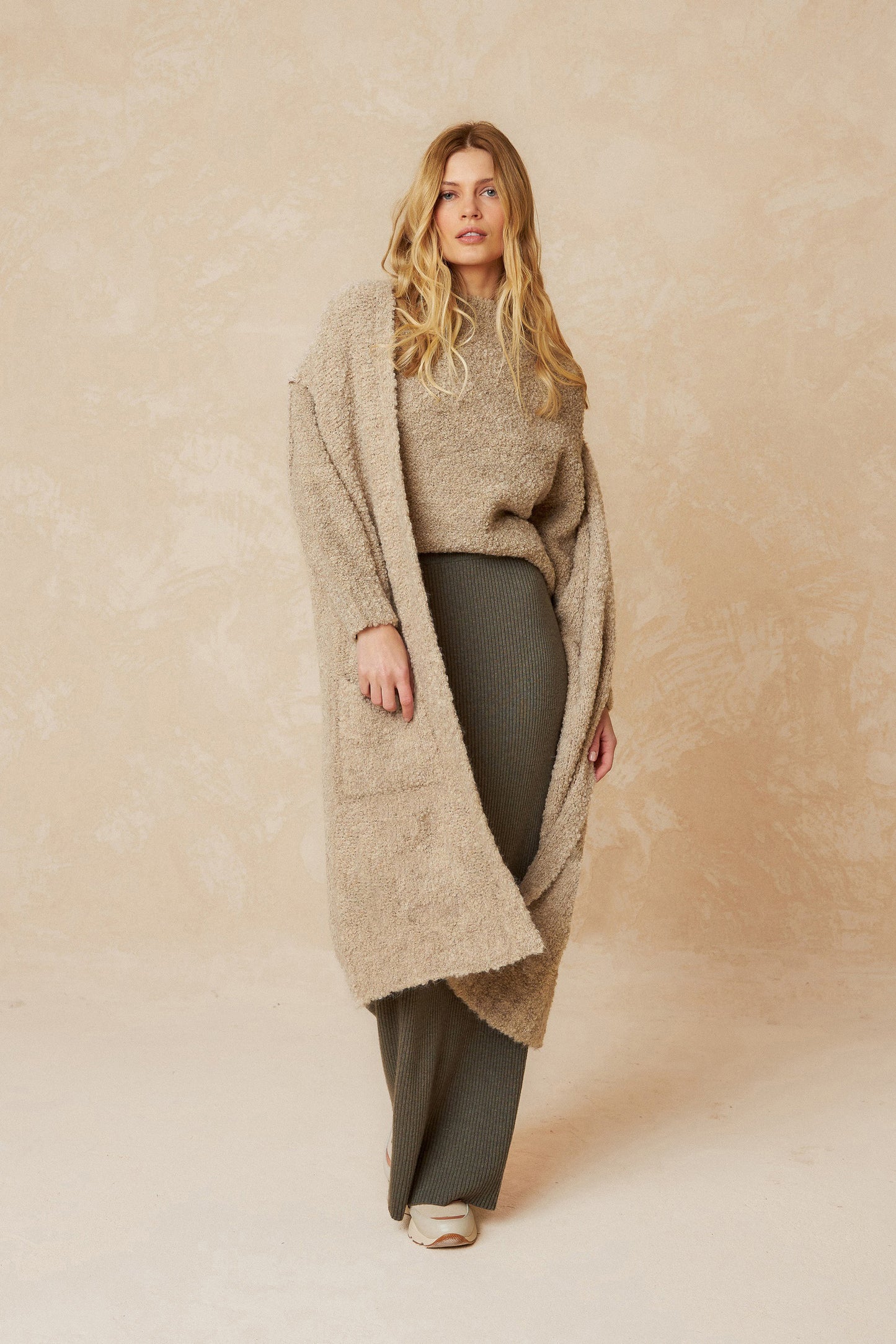 GILET MAXI EN MAILLE