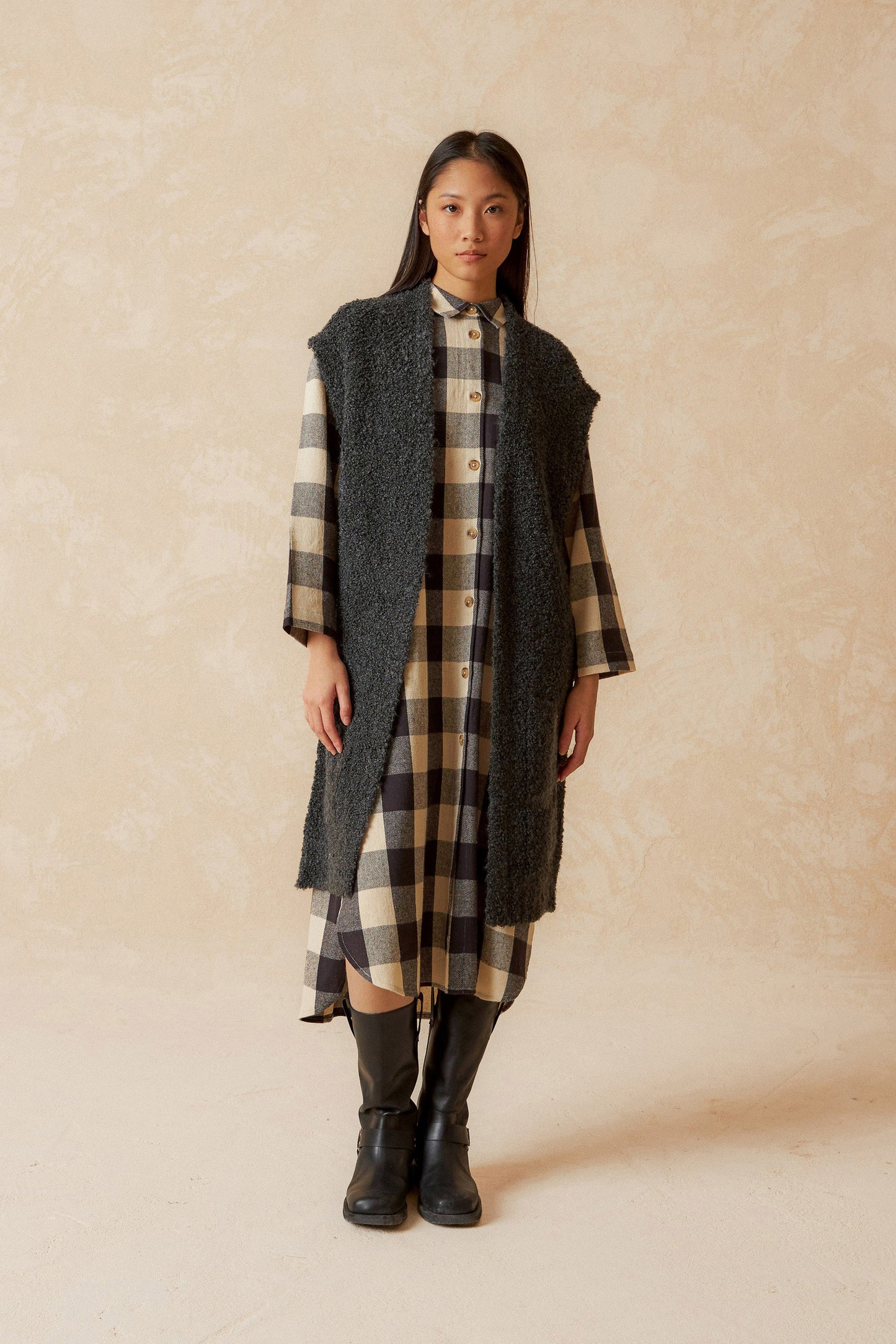 GILET MAXI EN MAILLE