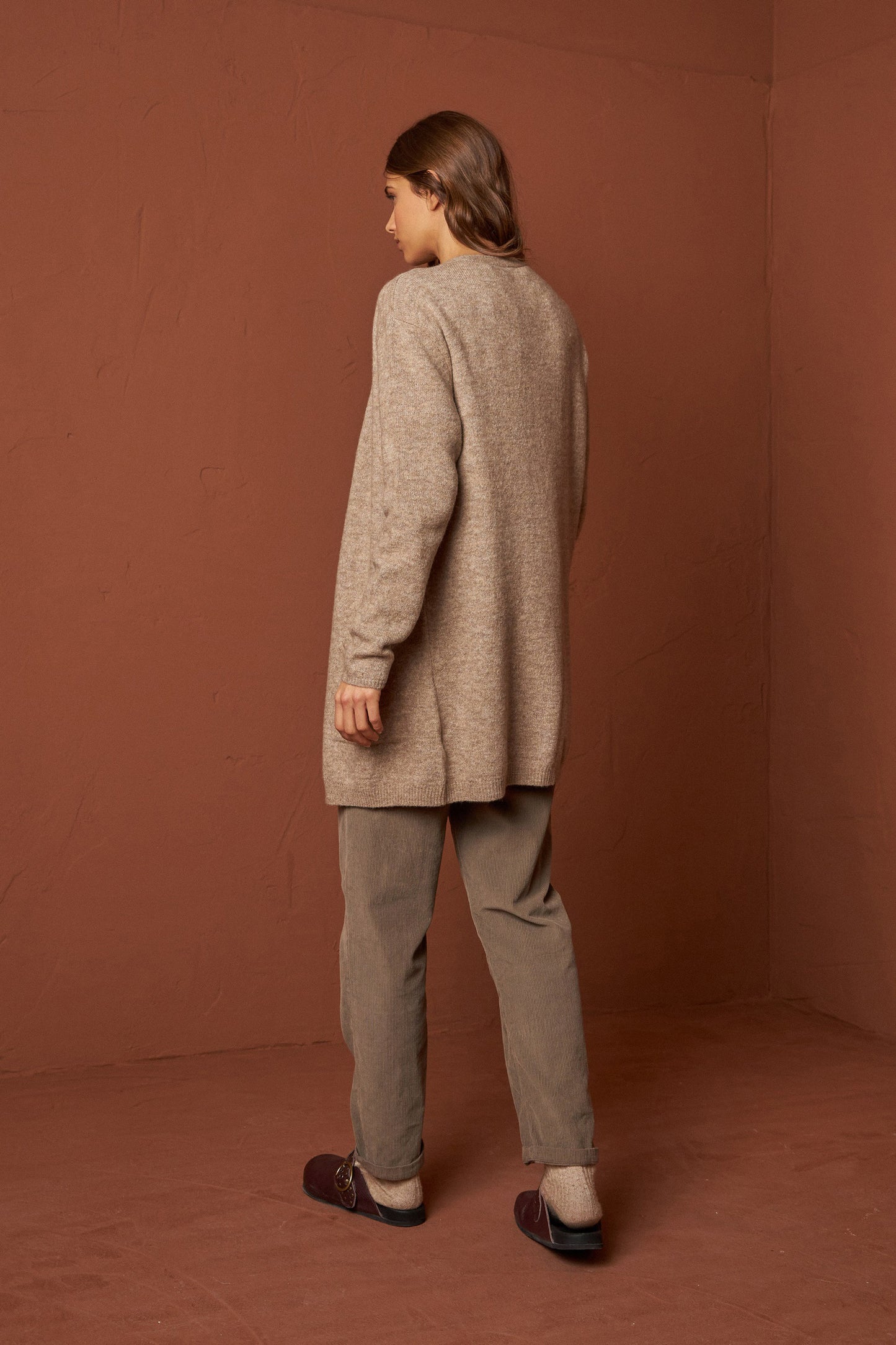 VESTE EN MAILLE MÉLANGÉE