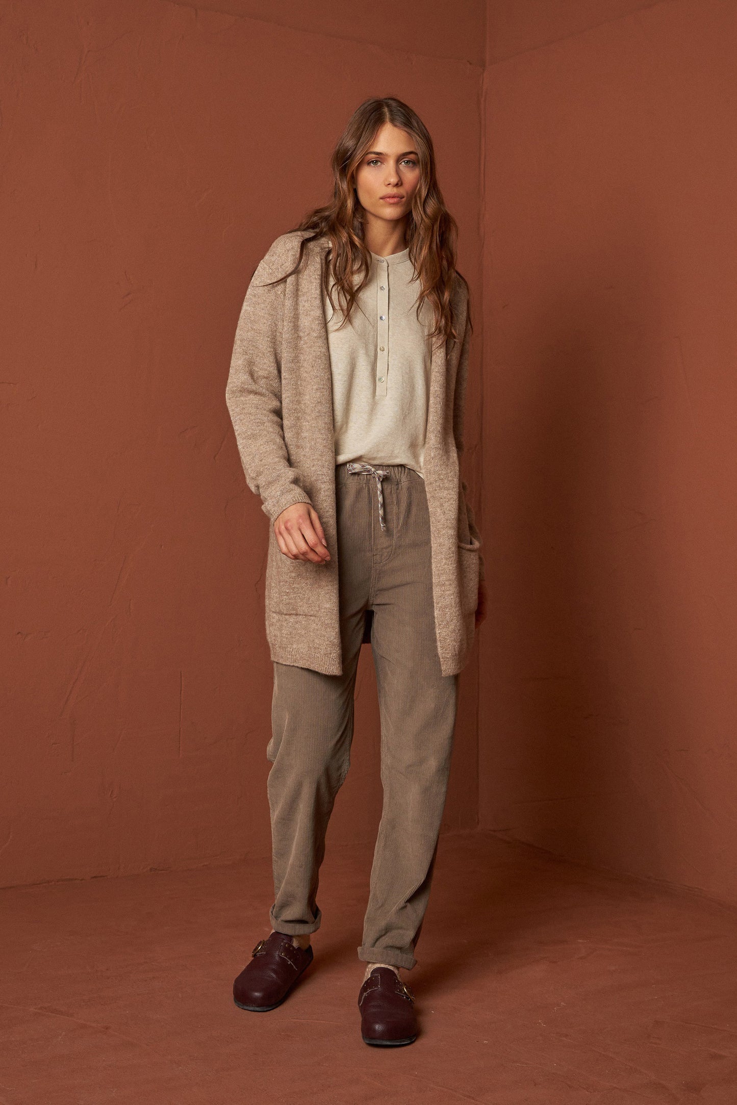 VESTE EN MAILLE MÉLANGÉE