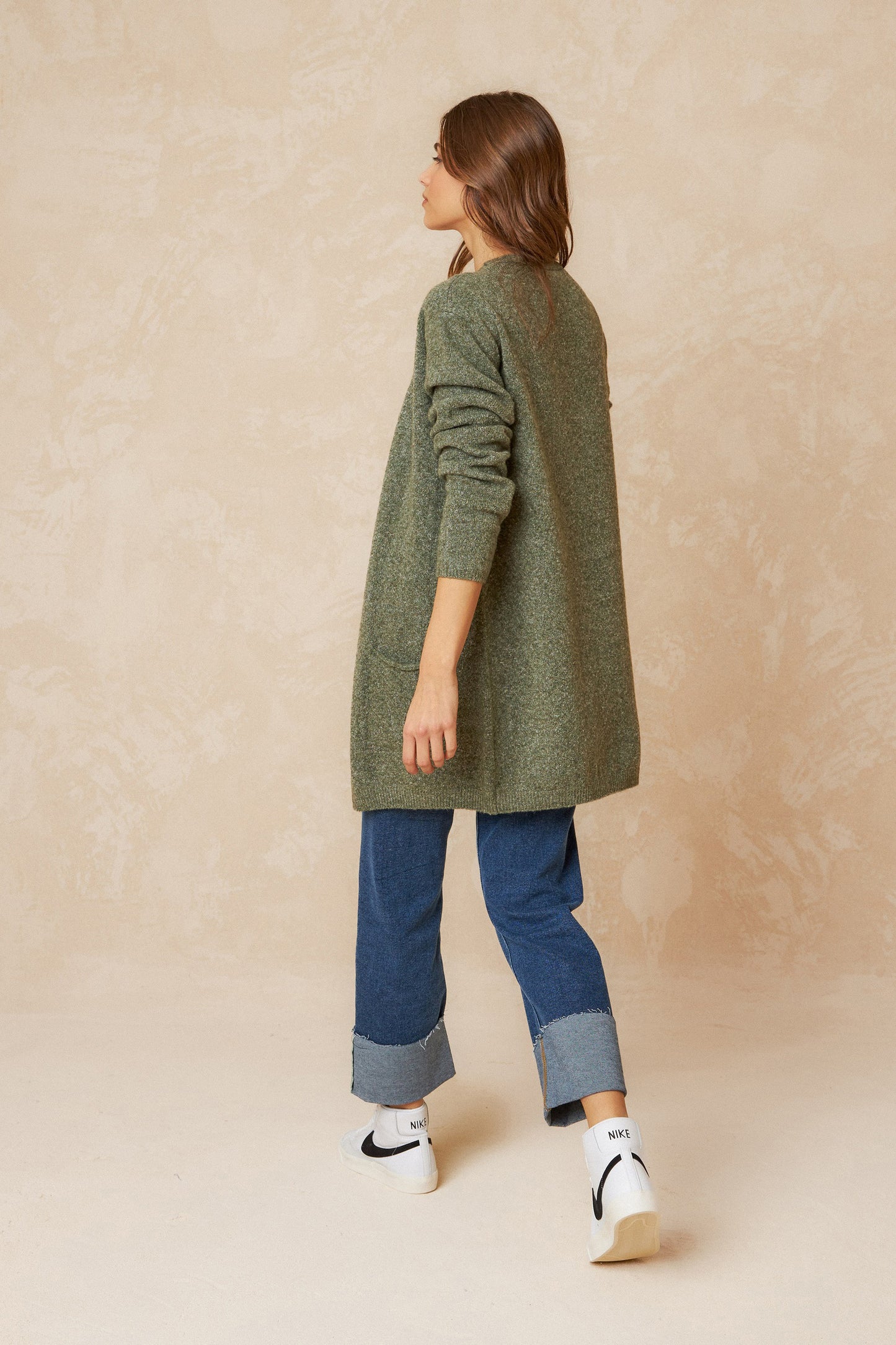 VESTE EN MAILLE MÉLANGÉE