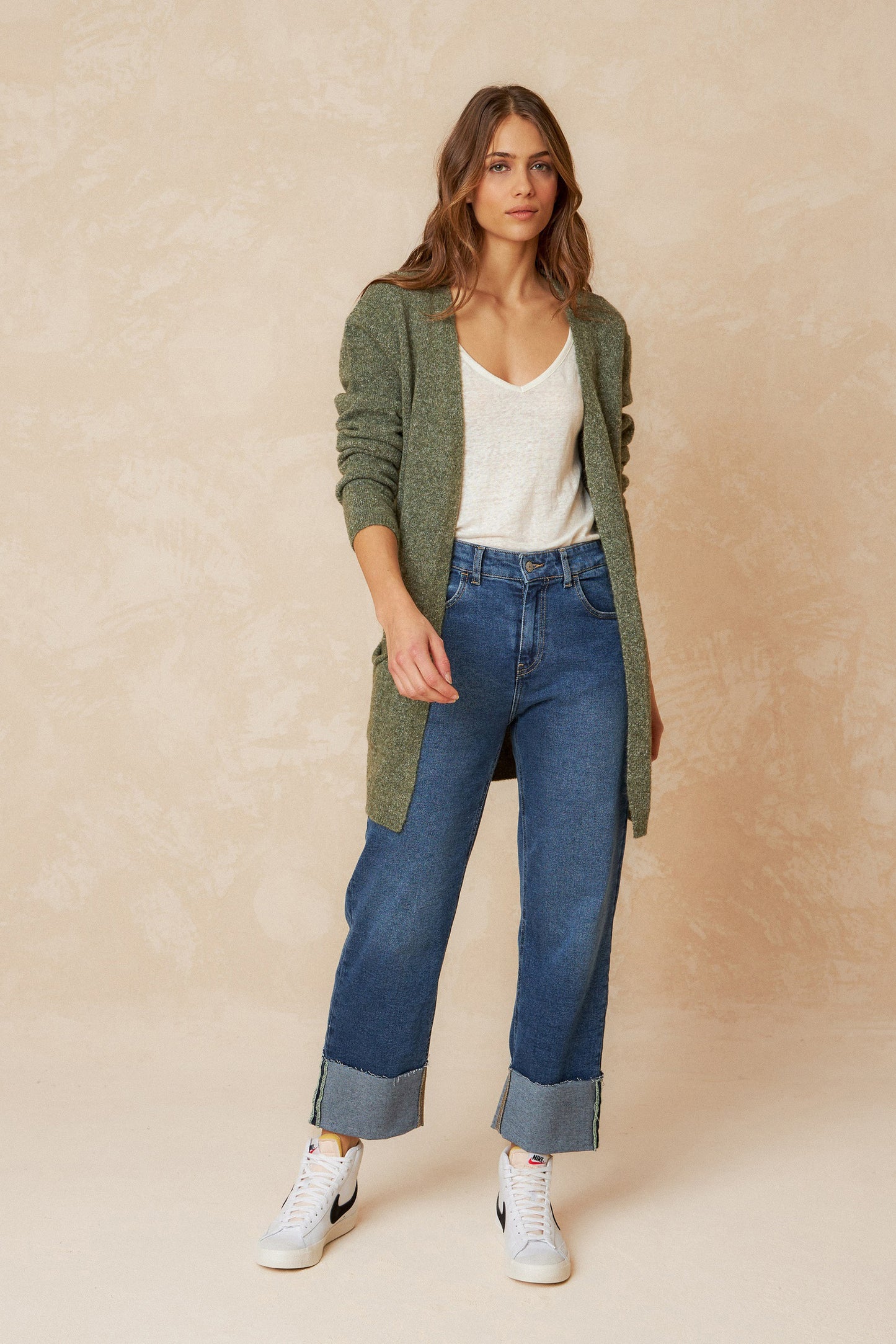 VESTE EN MAILLE MÉLANGÉE