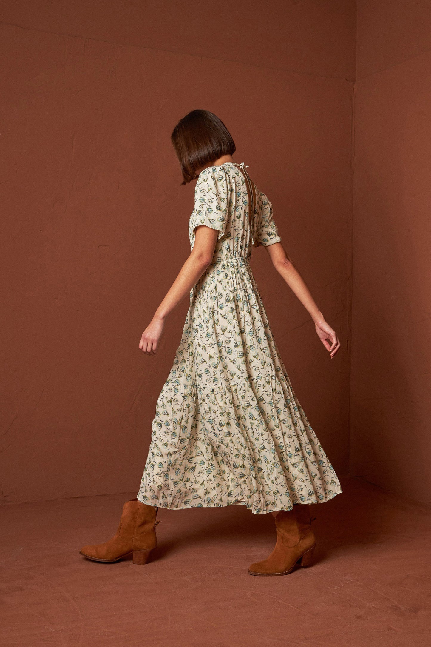 ROBE MAXI EN MOUSSELINE
