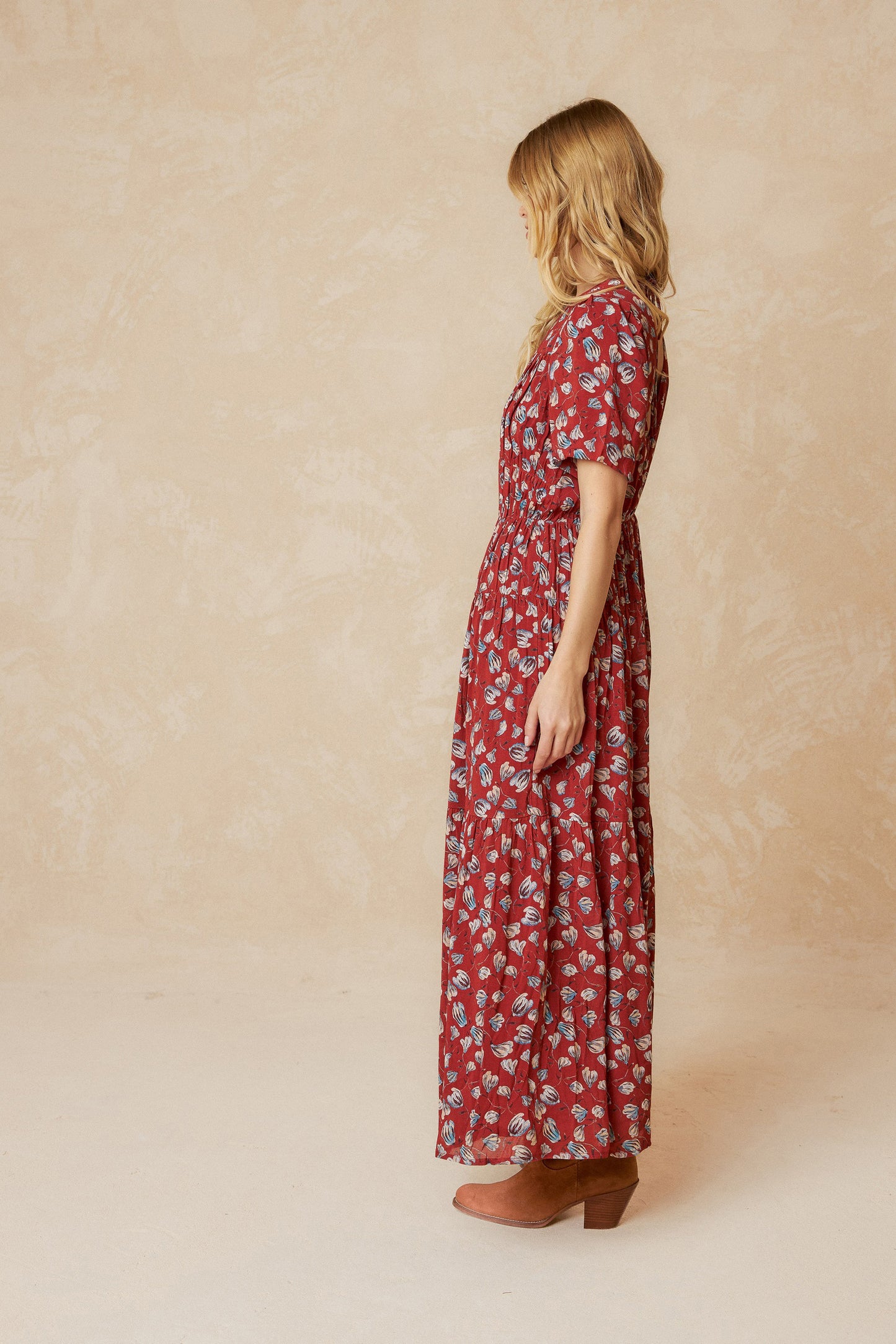 ROBE MAXI EN MOUSSELINE