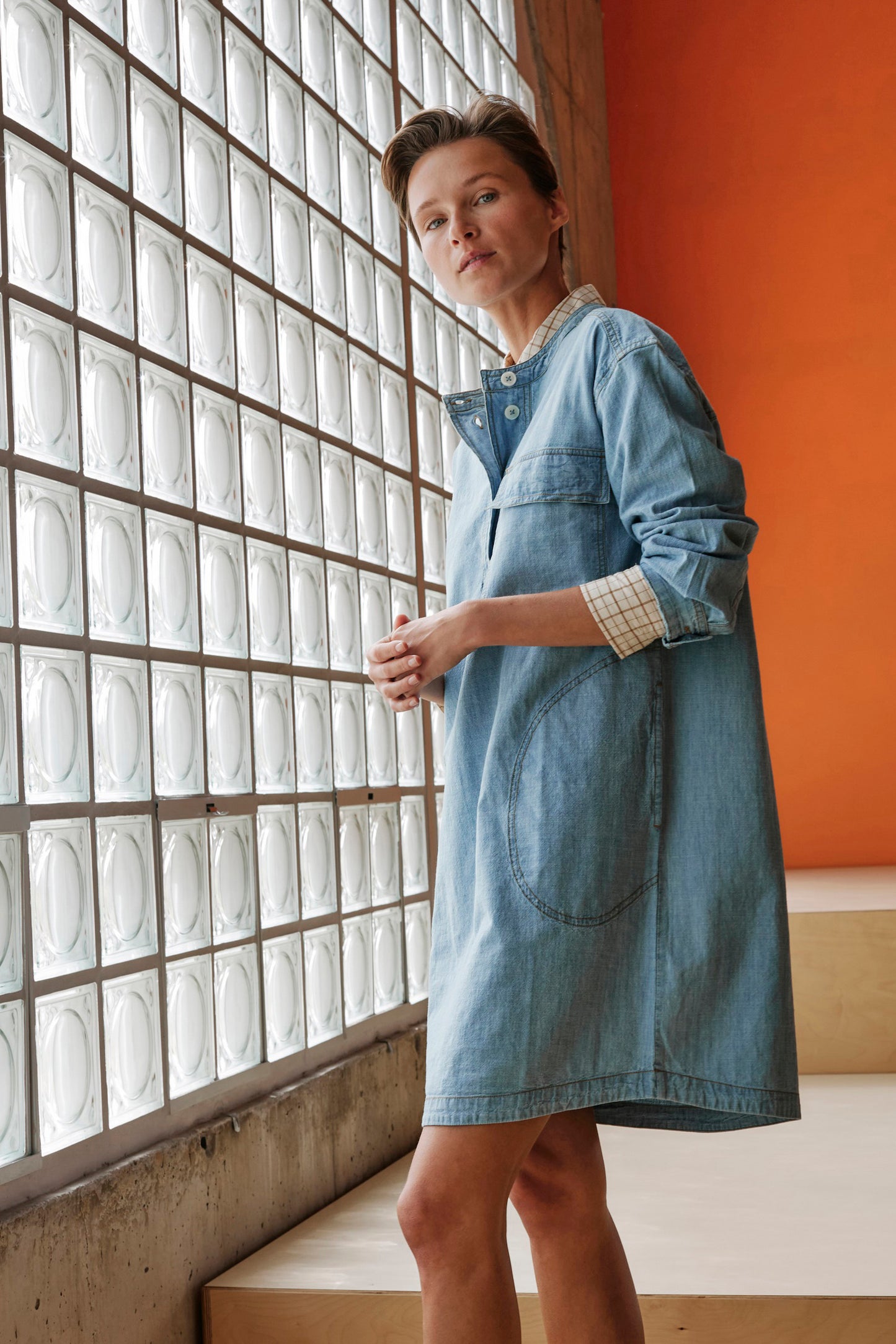 ROBE DROITE DÉLAVÉE
