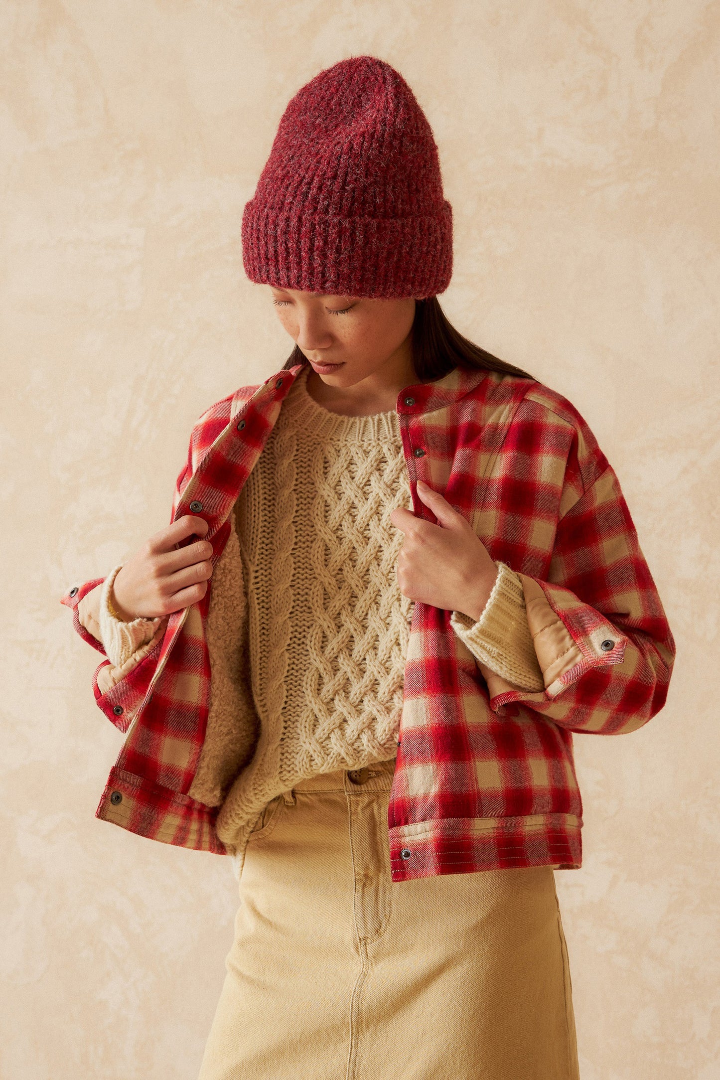 VESTE À CARREAUX