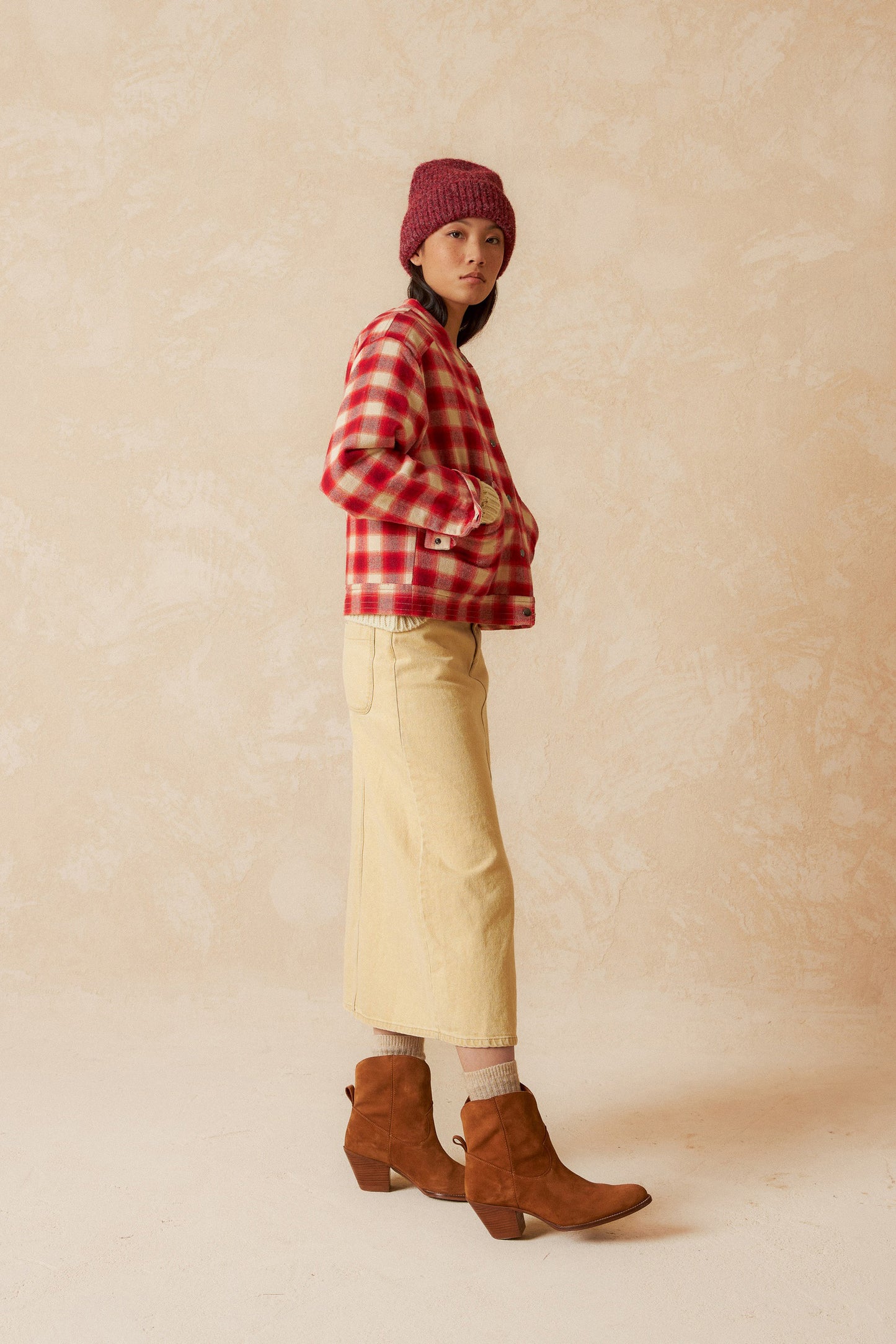 VESTE À CARREAUX