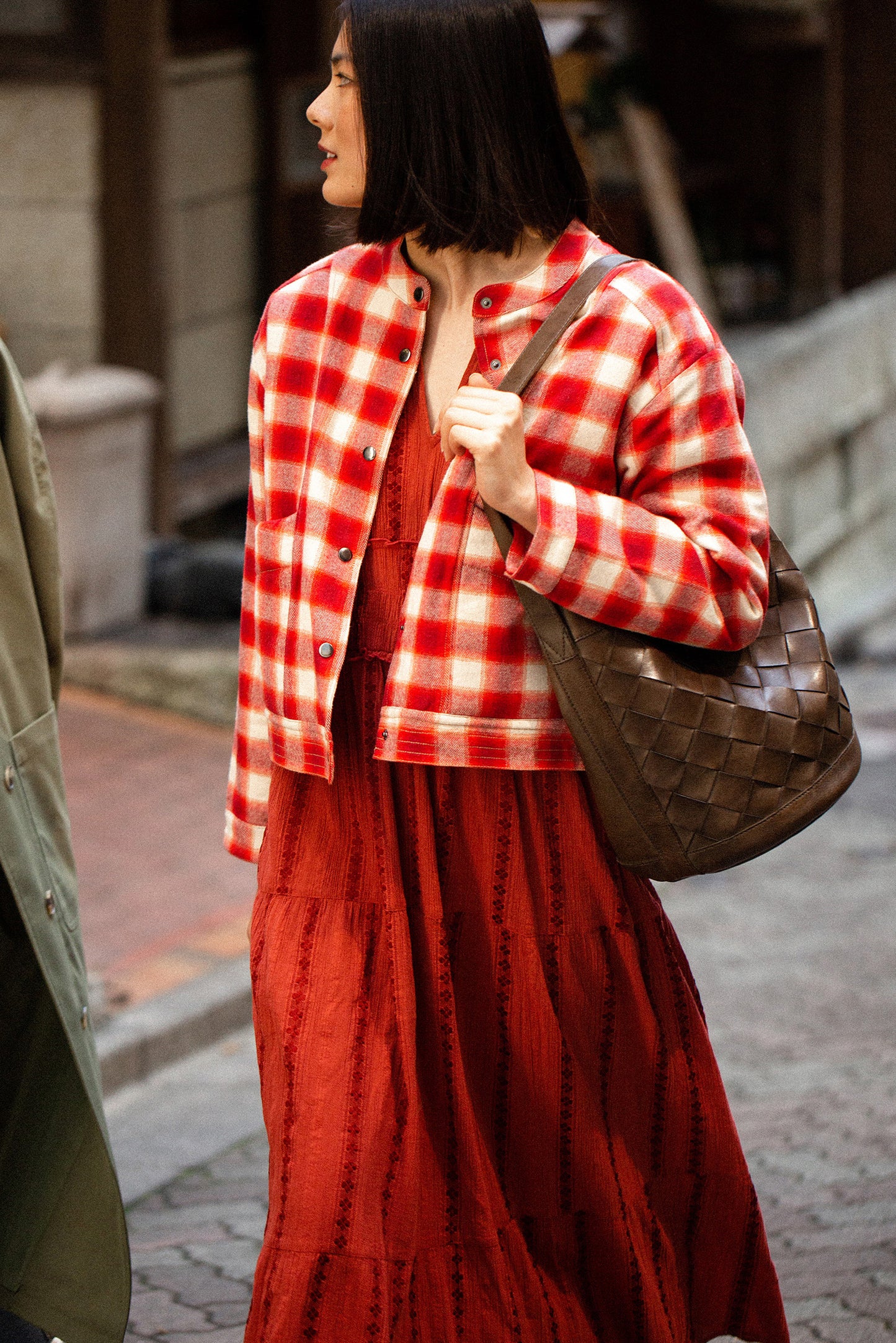 VESTE À CARREAUX