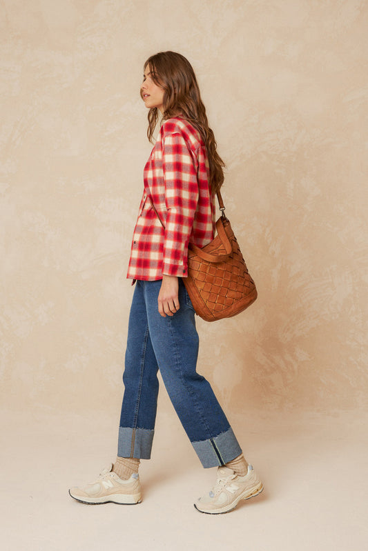 CHECKERED COTTON OVERSHIRT 4