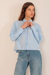 CHEMISE CROP EN POPELINE