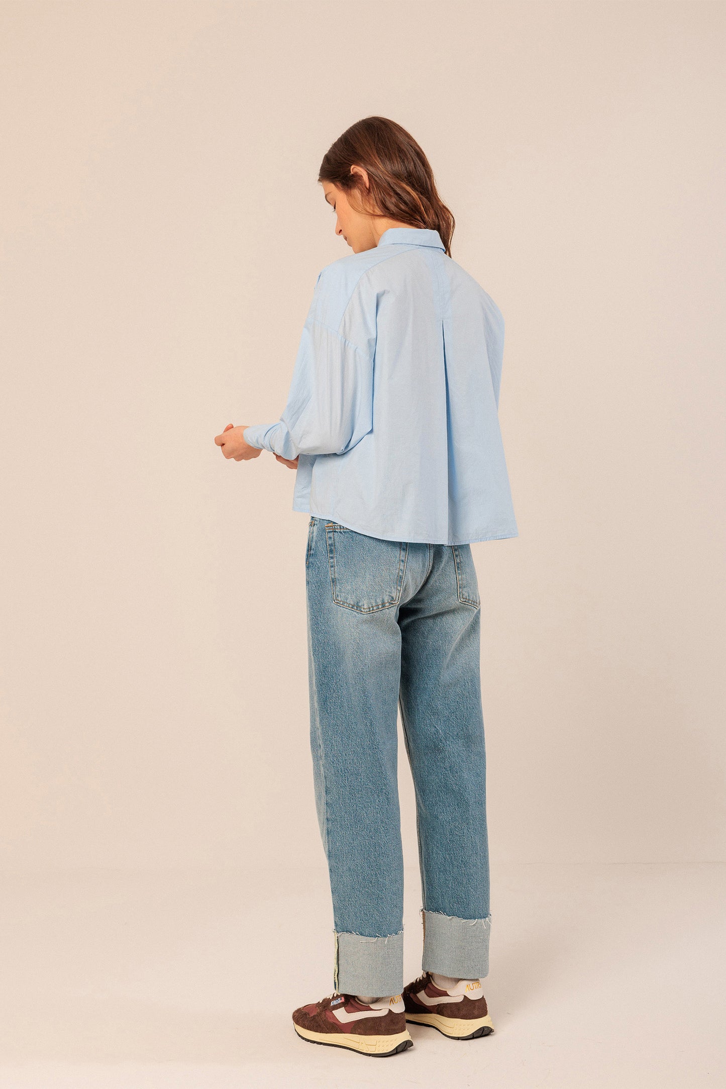 CHEMISE CROP EN POPELINE