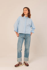CHEMISE CROP EN POPELINE