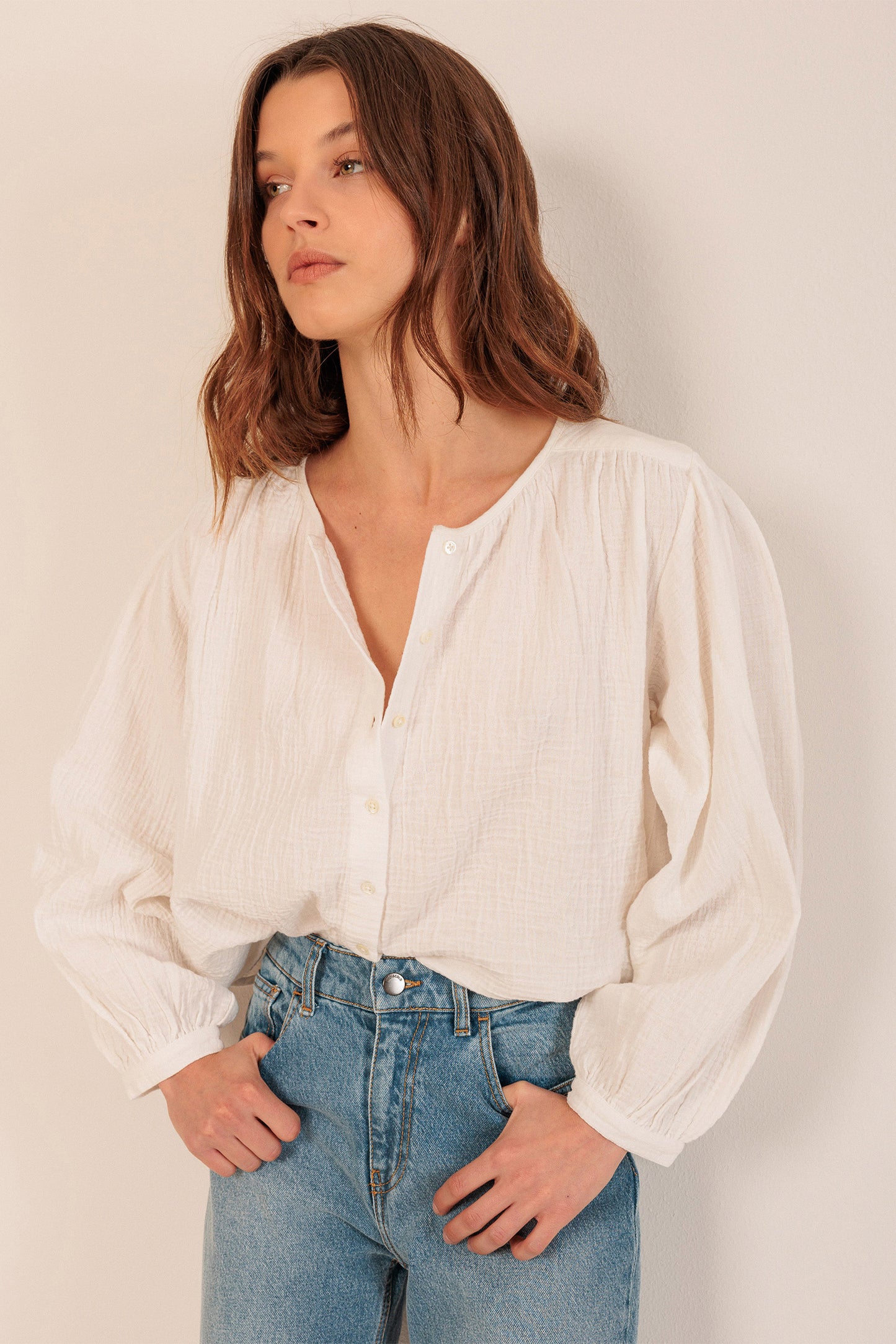CHEMISE EN DOUBLE GAZE