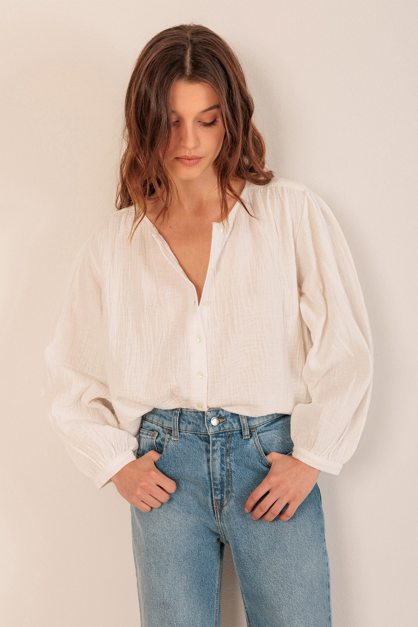 CHEMISE EN DOUBLE GAZE