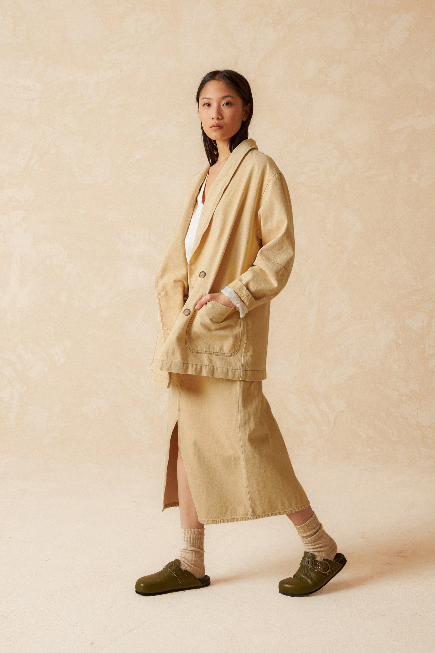 VESTE OVERSIZE À COL SMOKING