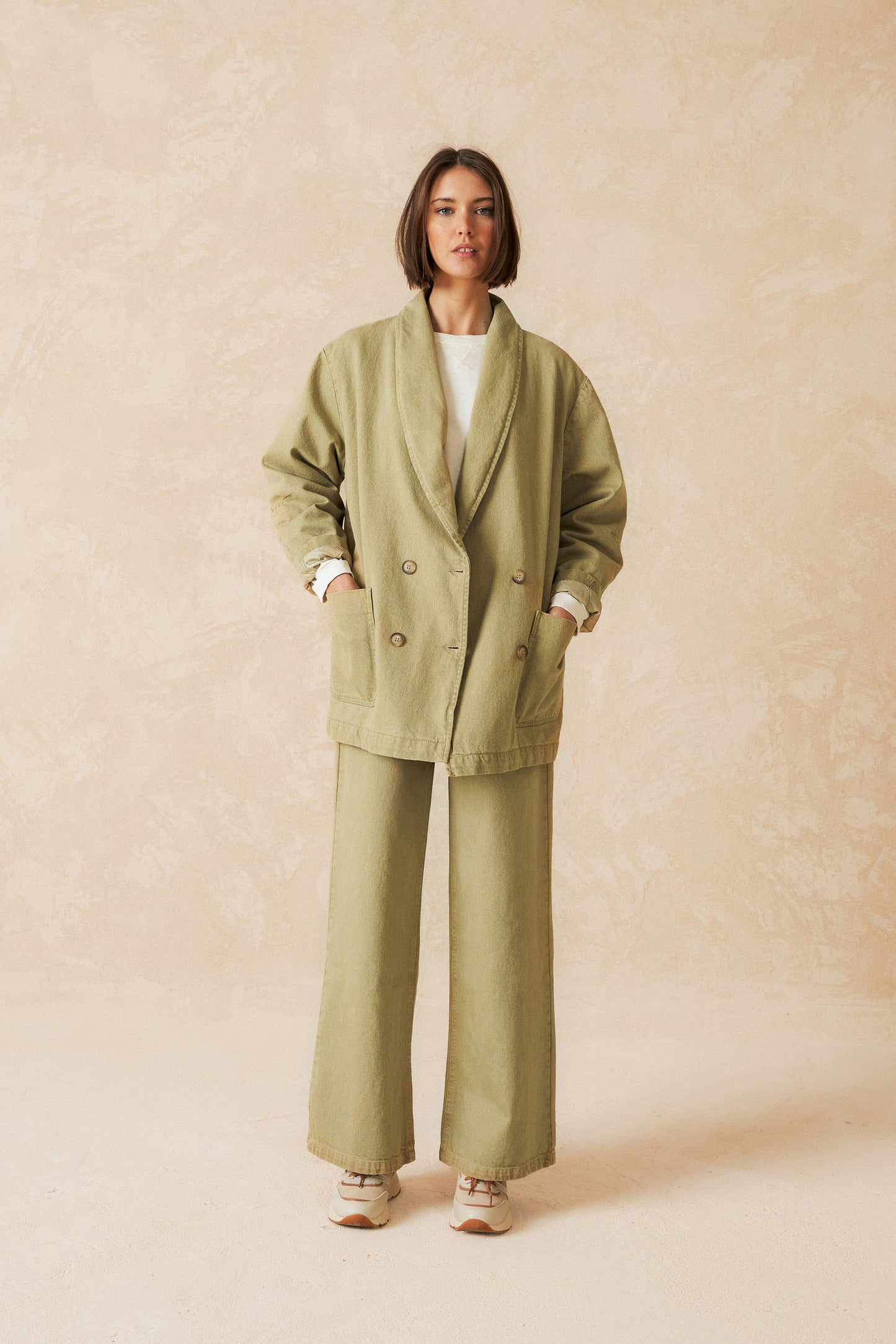 VESTE OVERSIZE À COL SMOKING