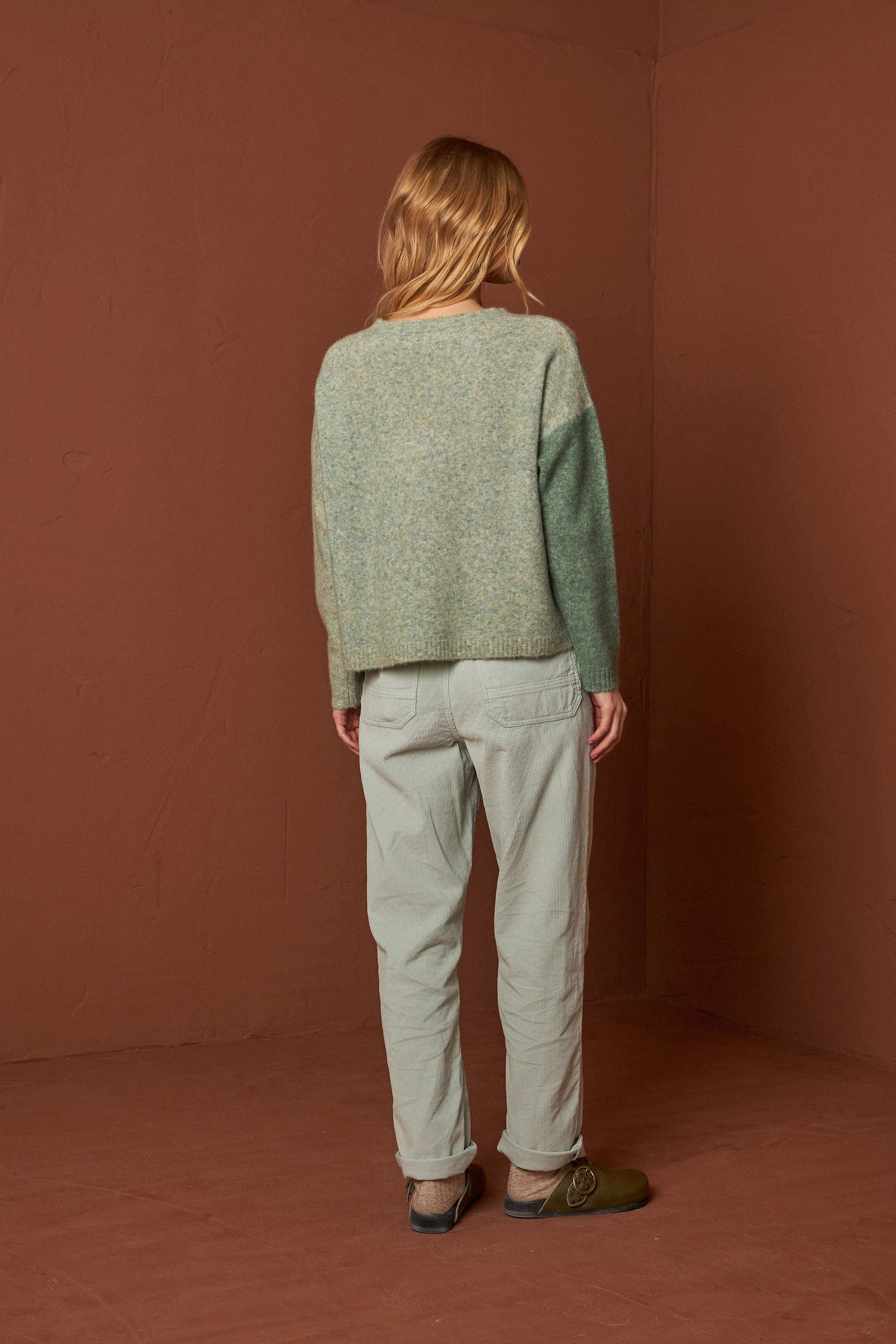 PANTALON EN MICRO VELOURS ANE