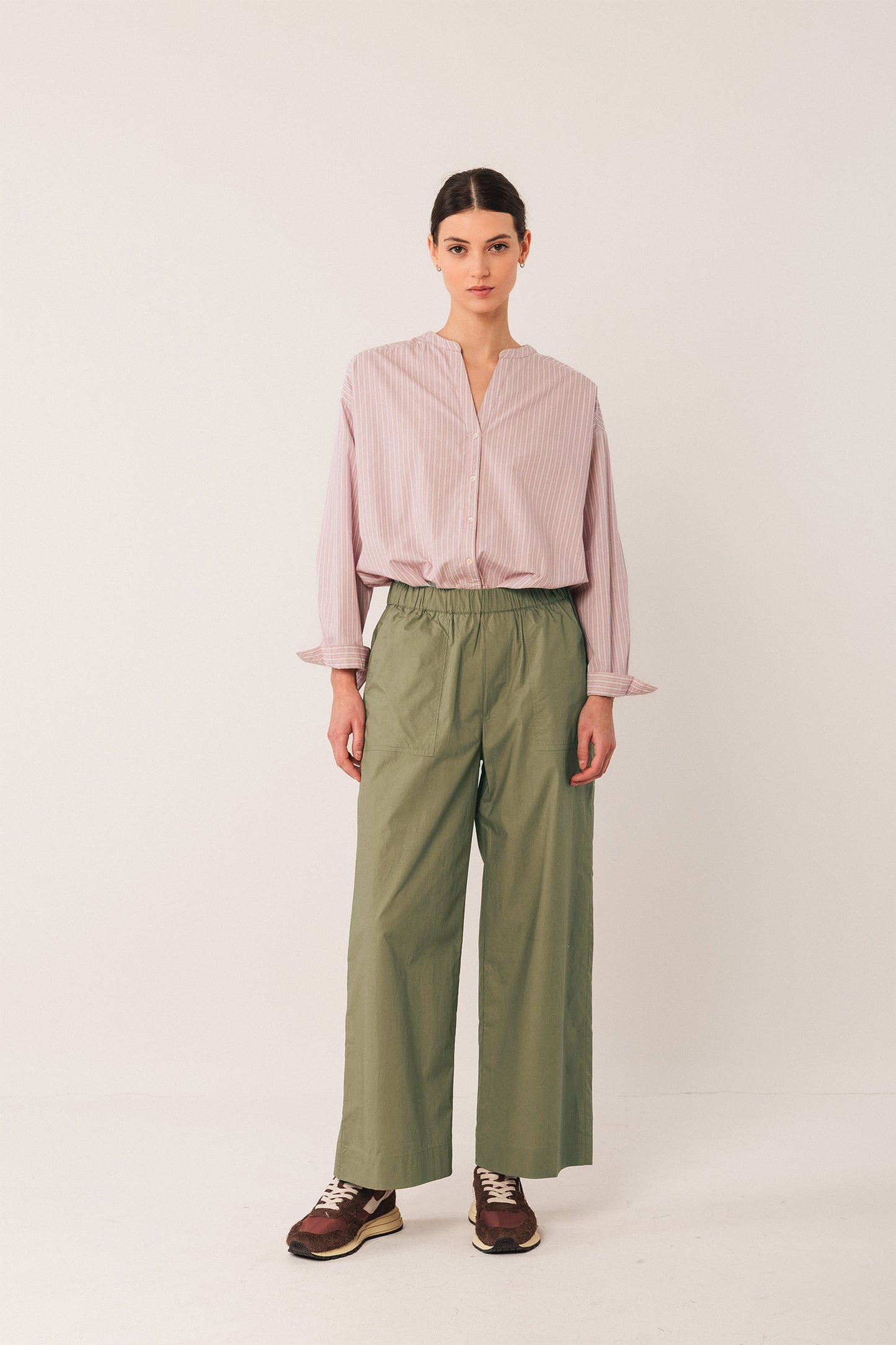 ELASTIC COTTON PANTS