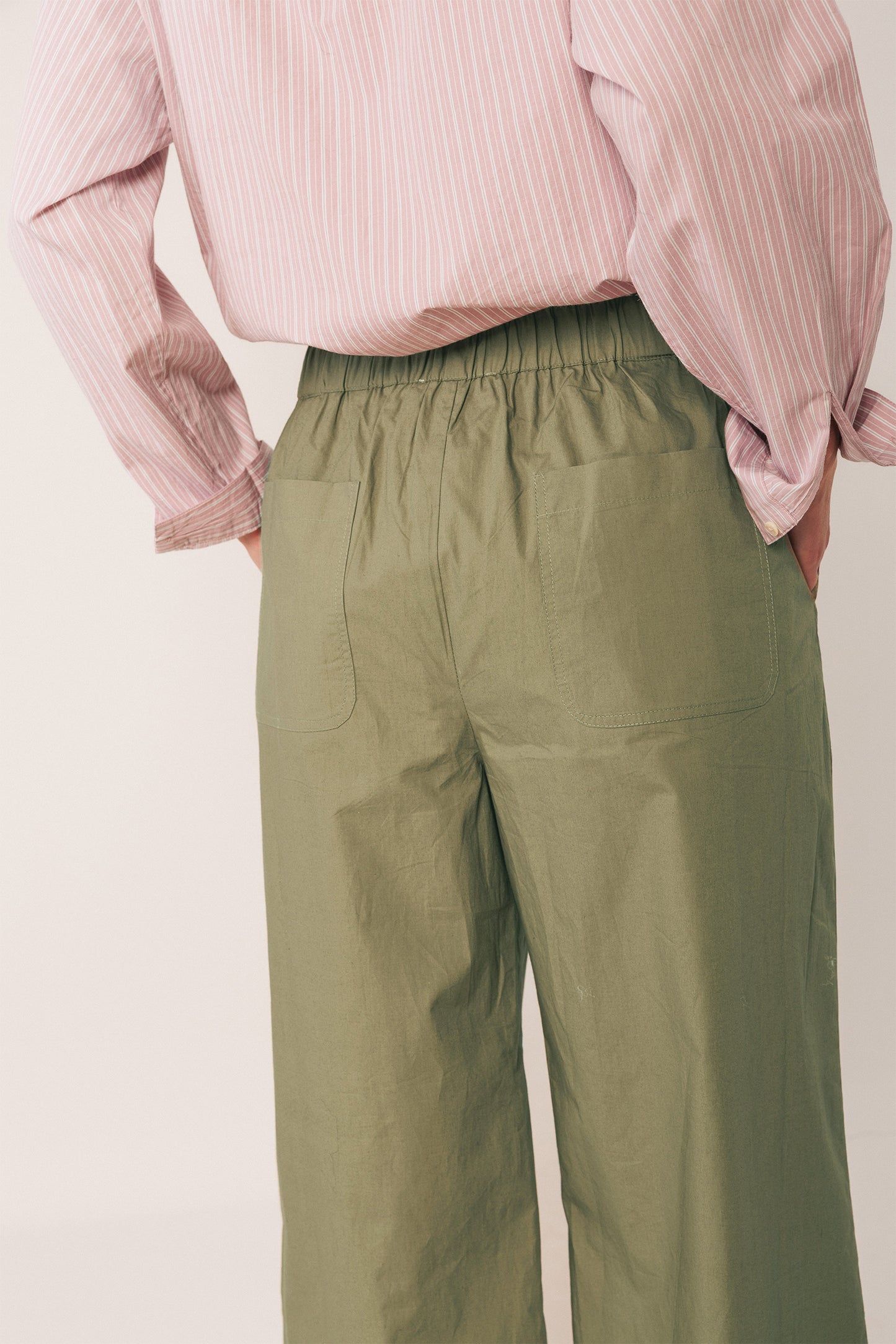 ELASTIC COTTON PANTS