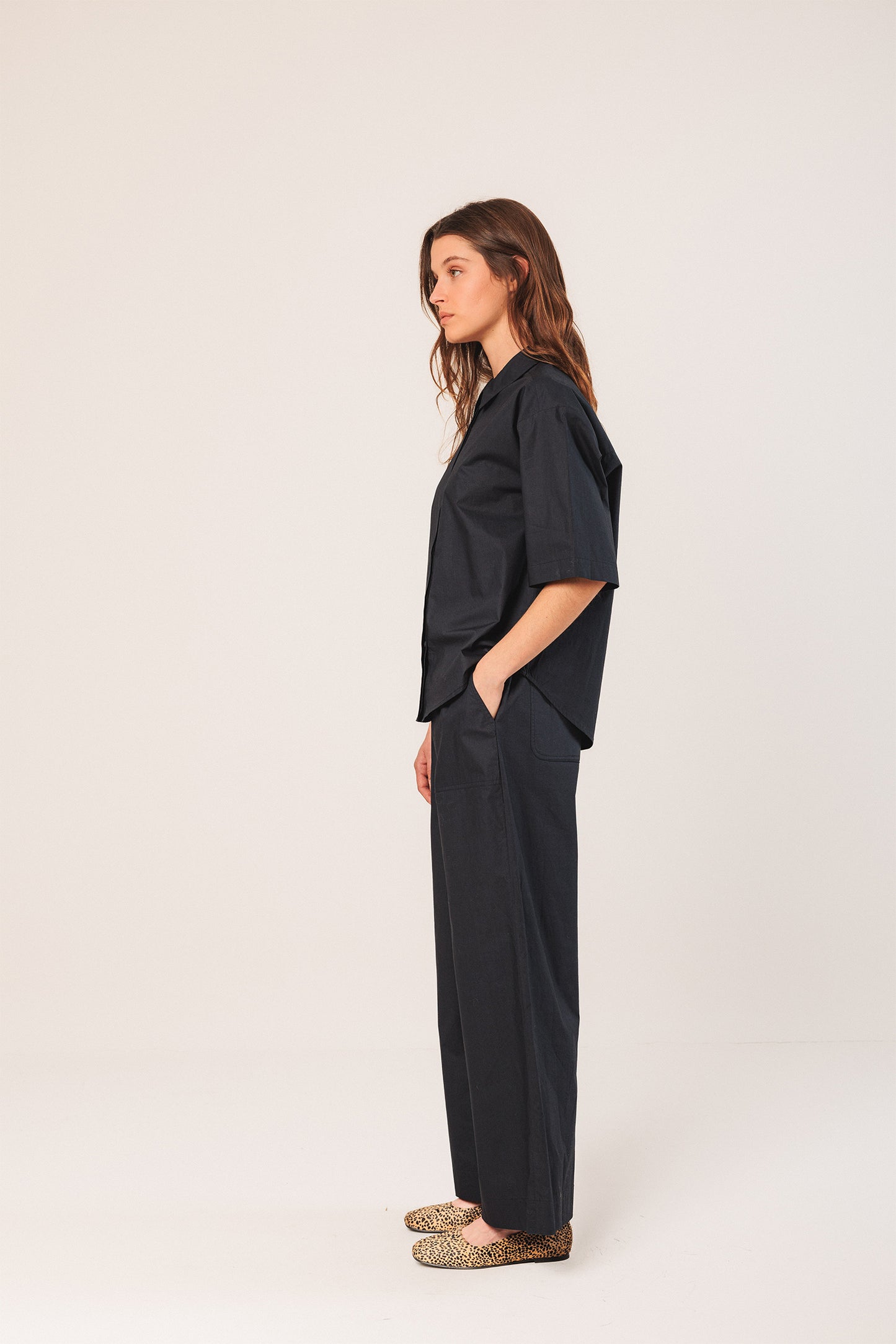 ELASTIC COTTON PANTS