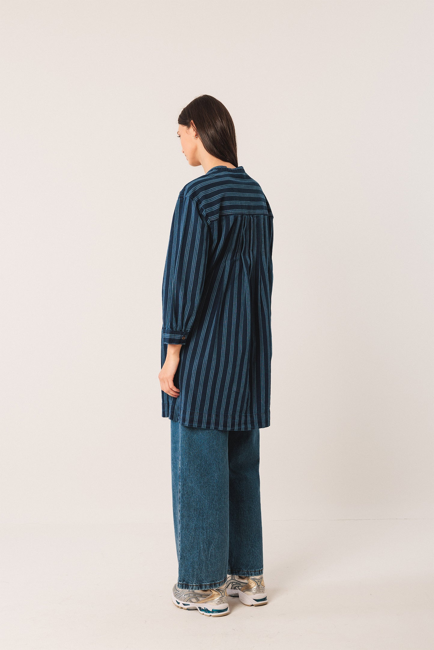 PLEATED COTTON DRESS