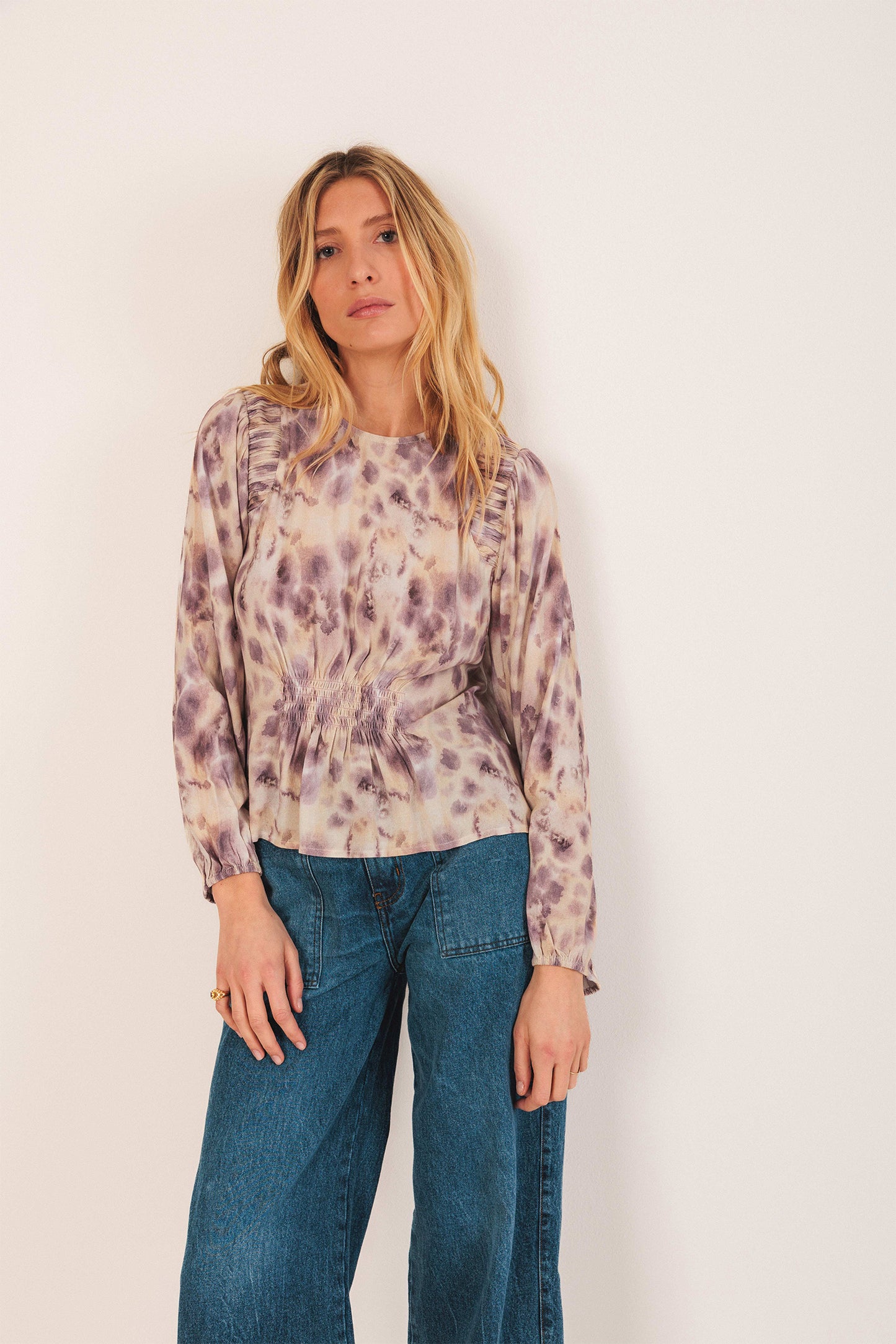 BLOUSE ÉLASTIQUÉE AQUARELLE