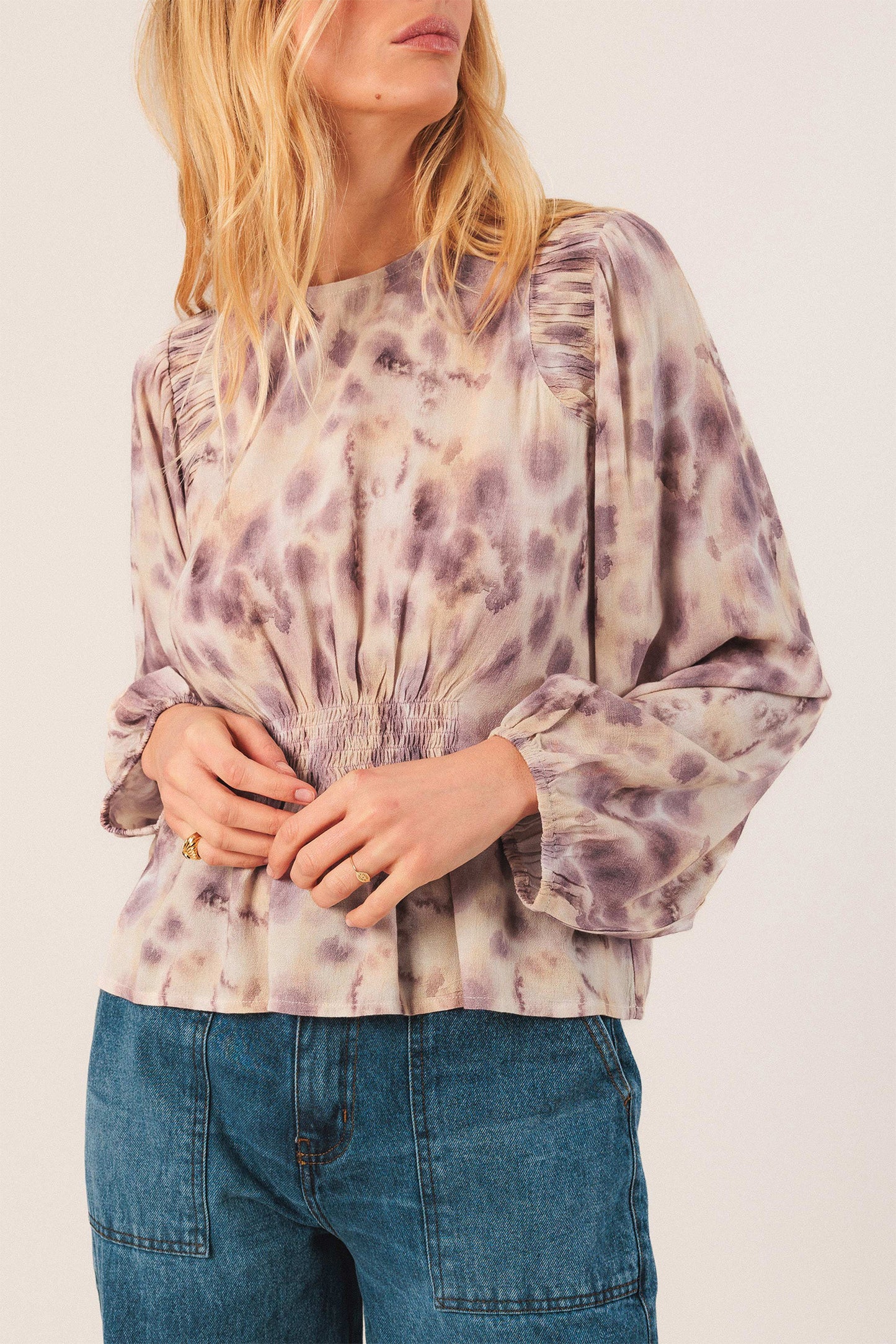 BLOUSE ÉLASTIQUÉE AQUARELLE