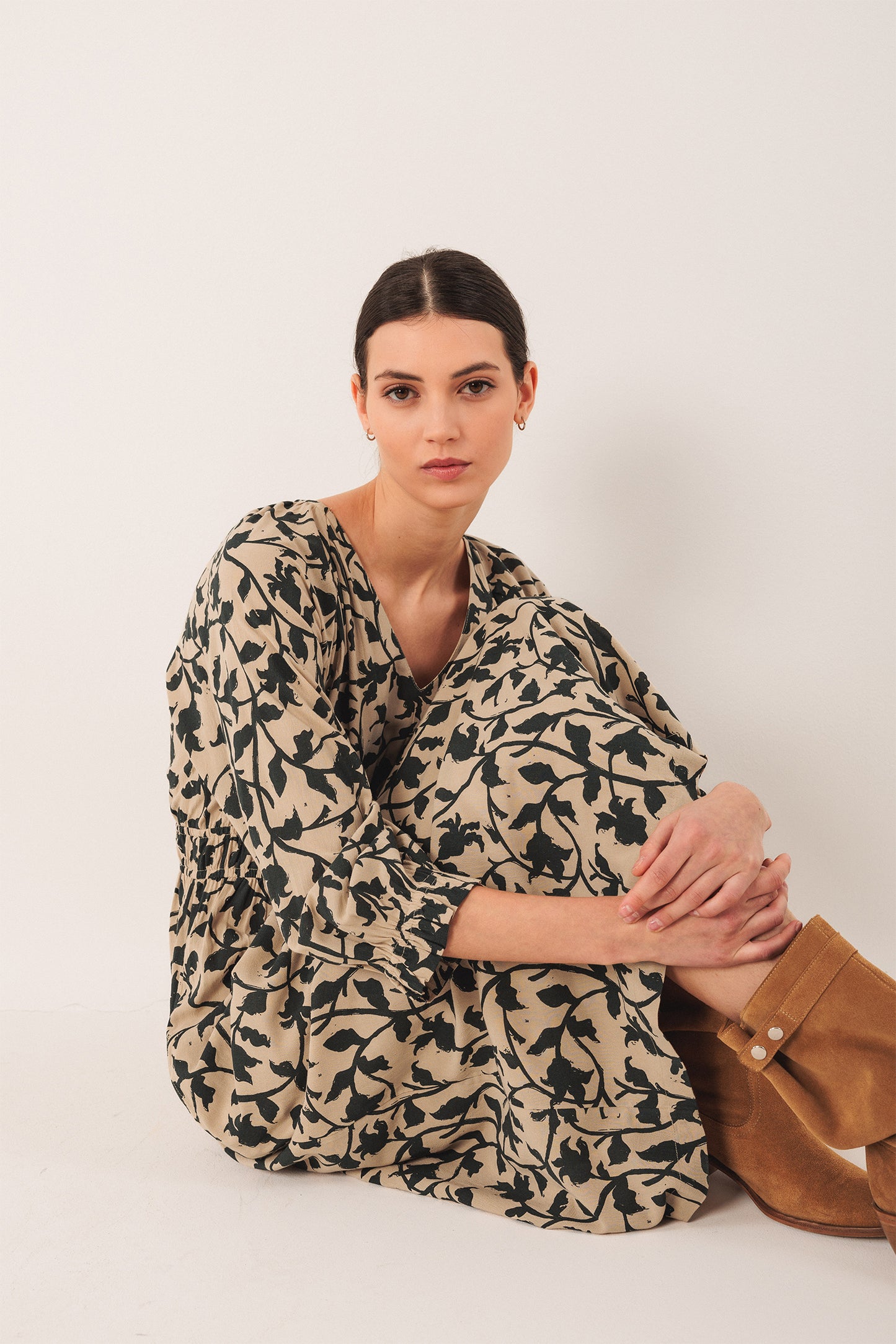 VISCOSE MIDI DRESS