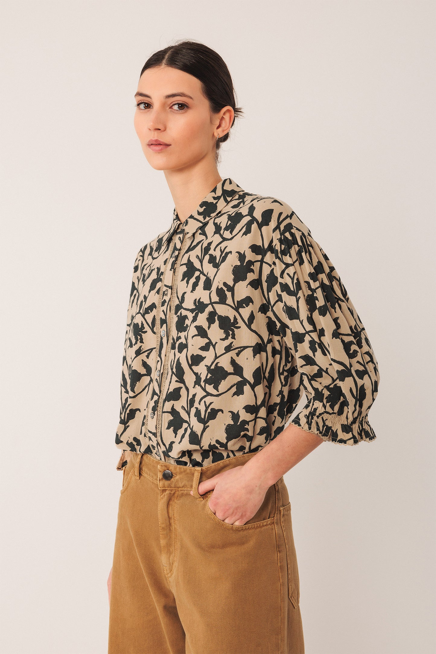 CAMISA VISCOSA MANGA 3/4