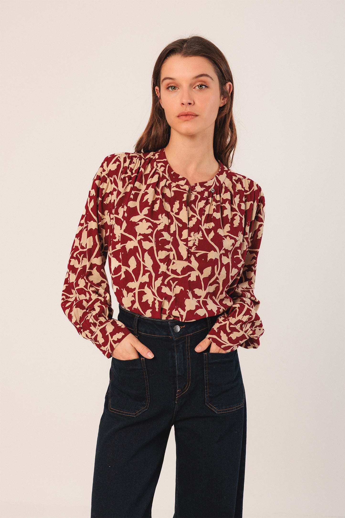 BLUSA CUELLO MAO