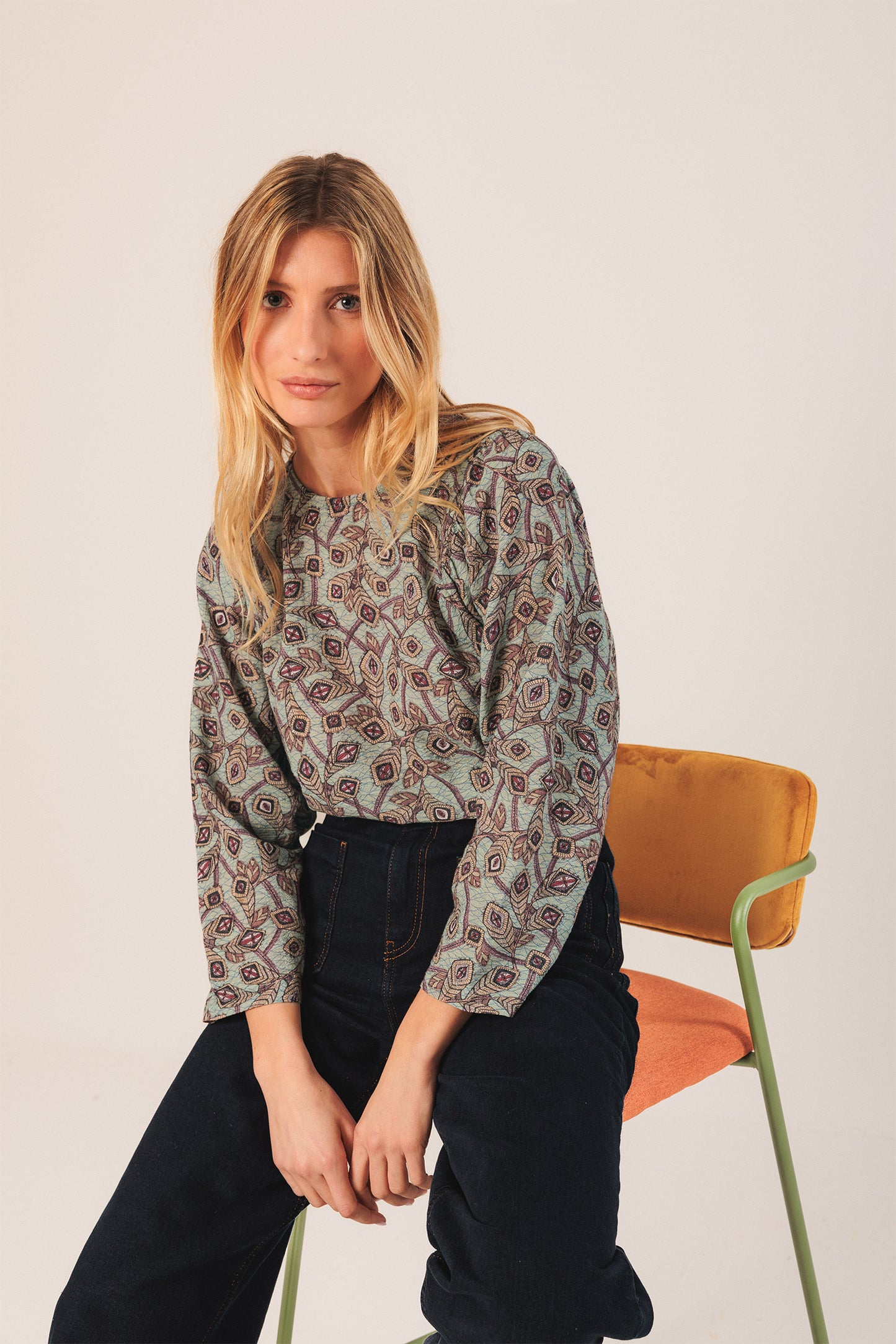 BLOUSE EN CRÊPE DE COTON