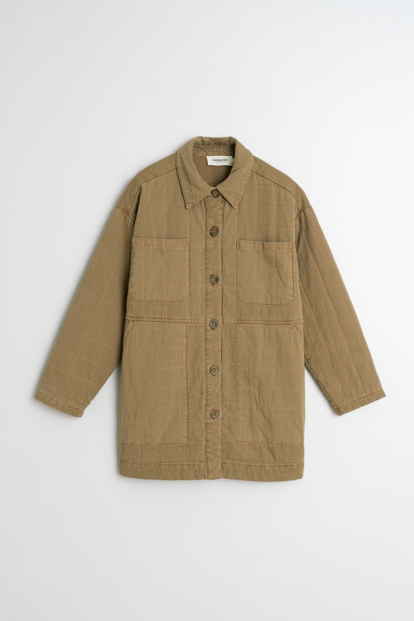 MANTEAU À CARREAUX MATELASSÉ