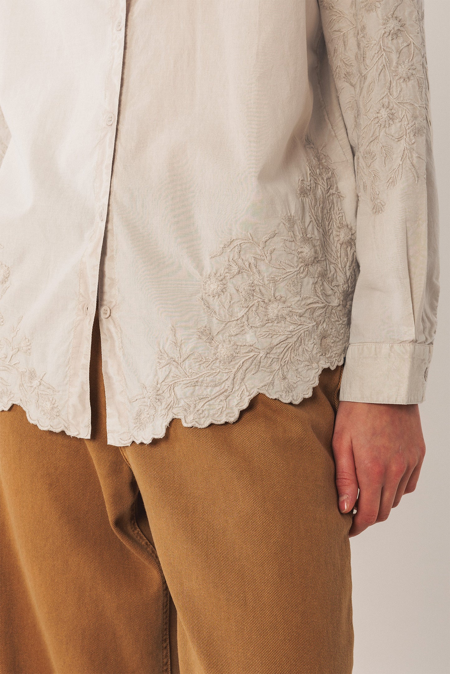CAMISA VOILE BORDADA