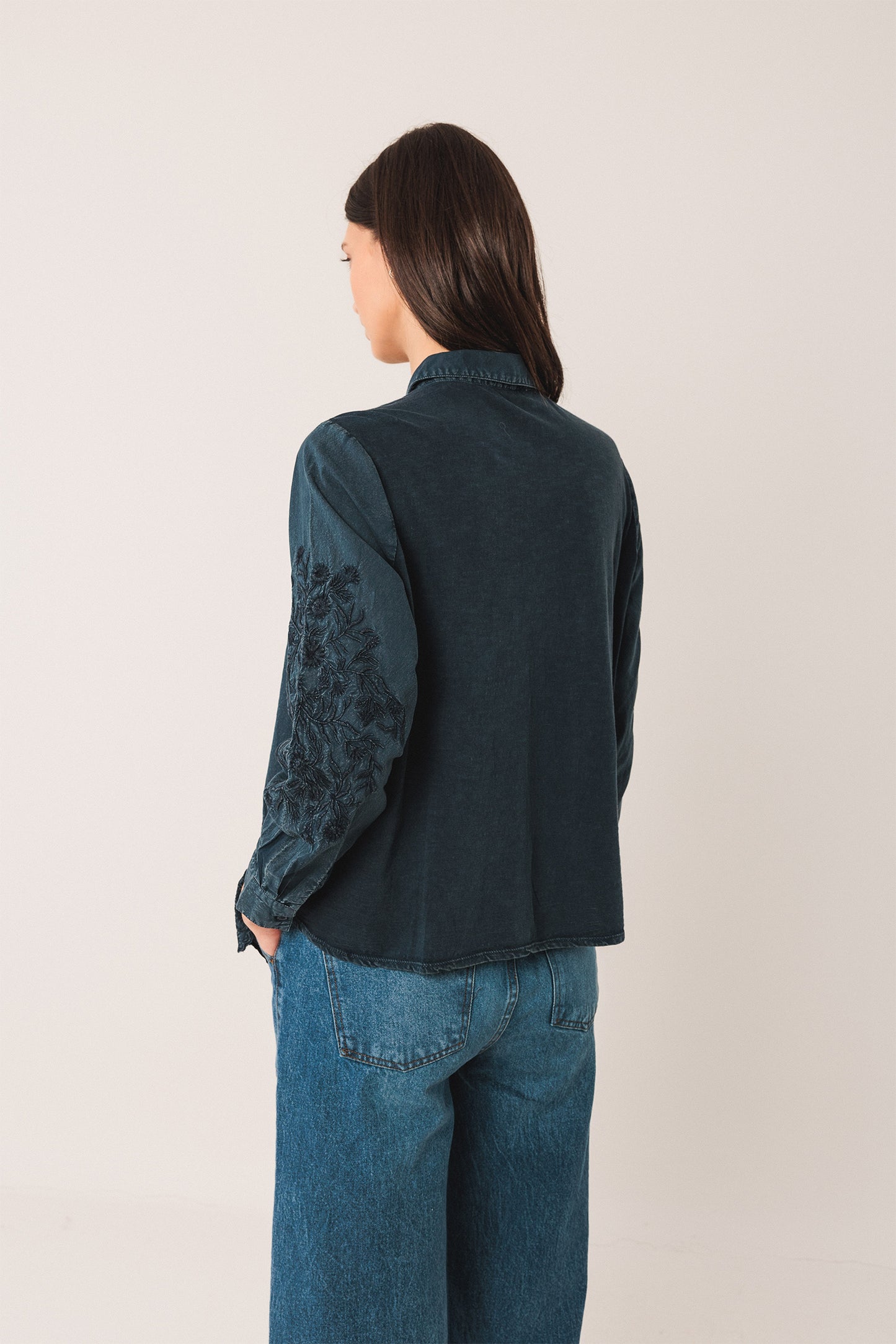 CAMISA VOILE BORDADA