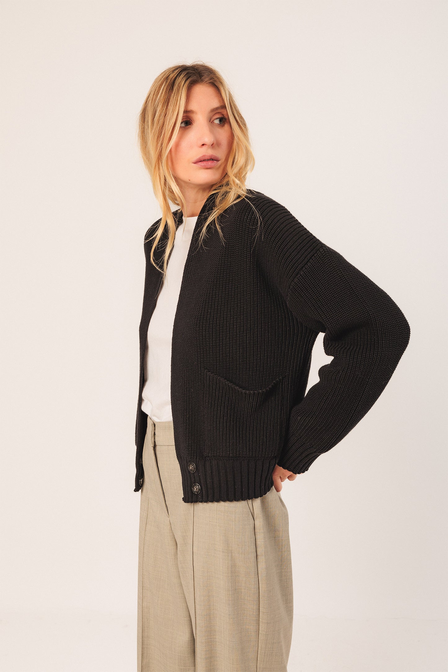 CHAQUETA CRUZADA ALGODÓN