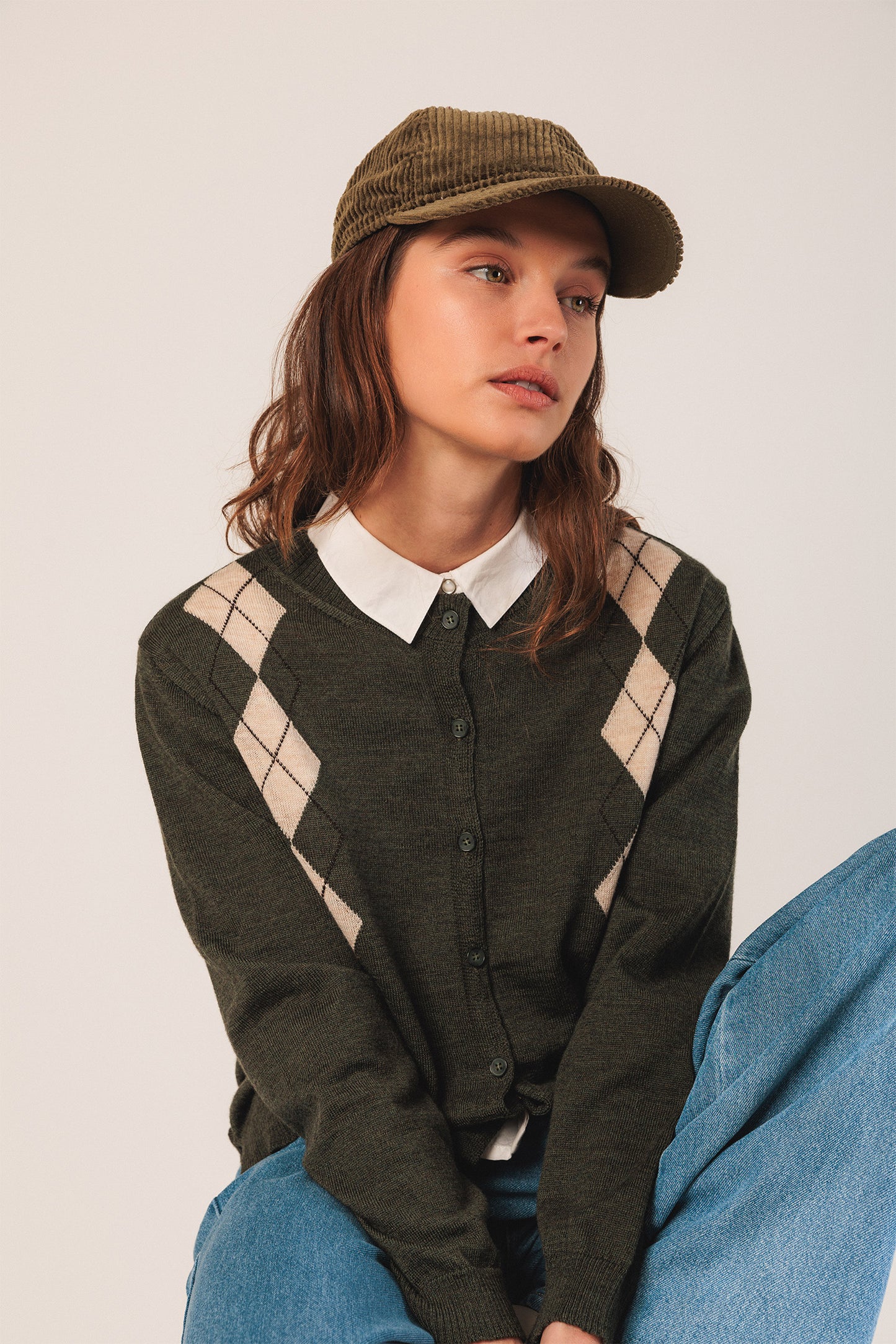 CHAQUETA ROMBOS MERINO