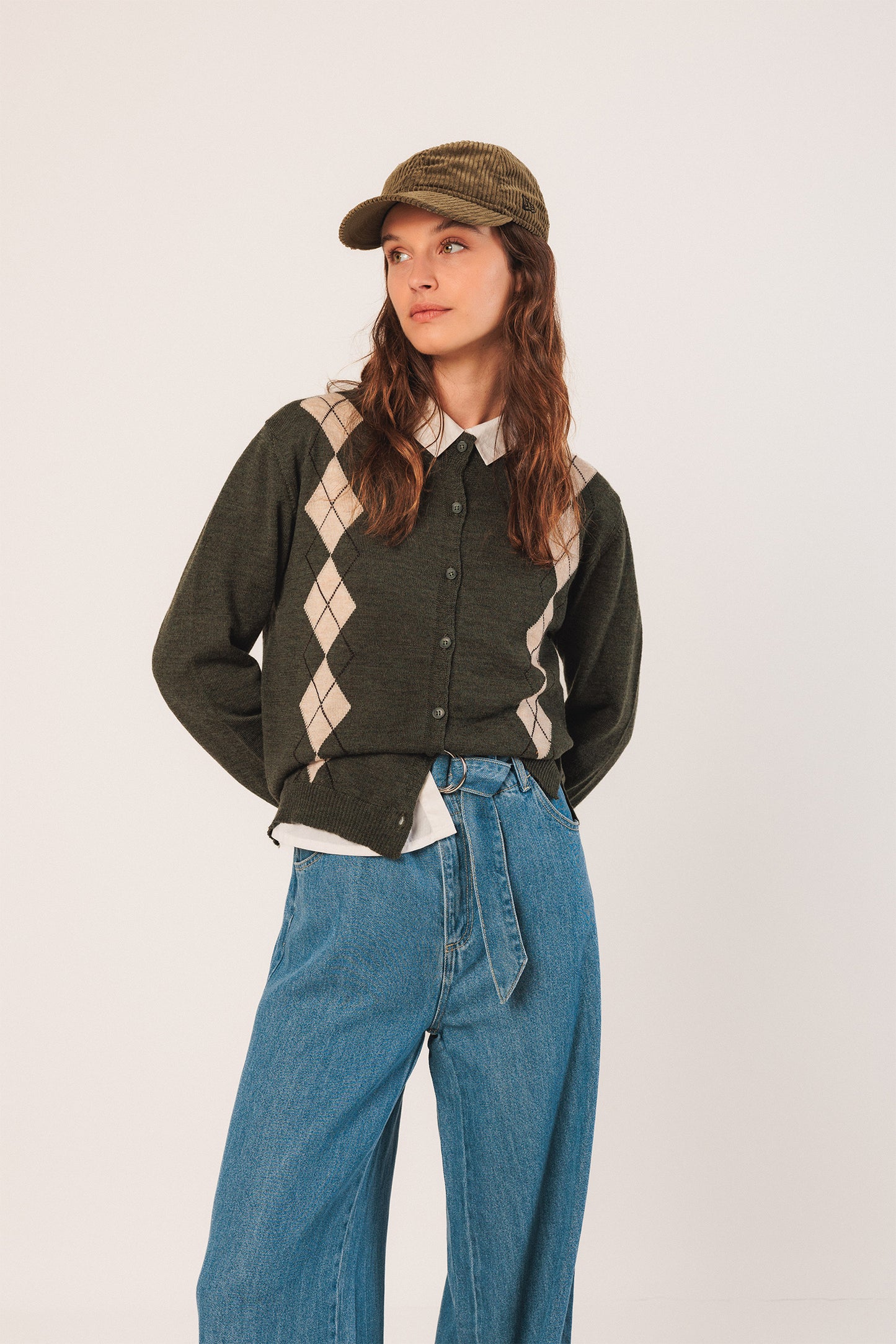 CHAQUETA ROMBOS MERINO