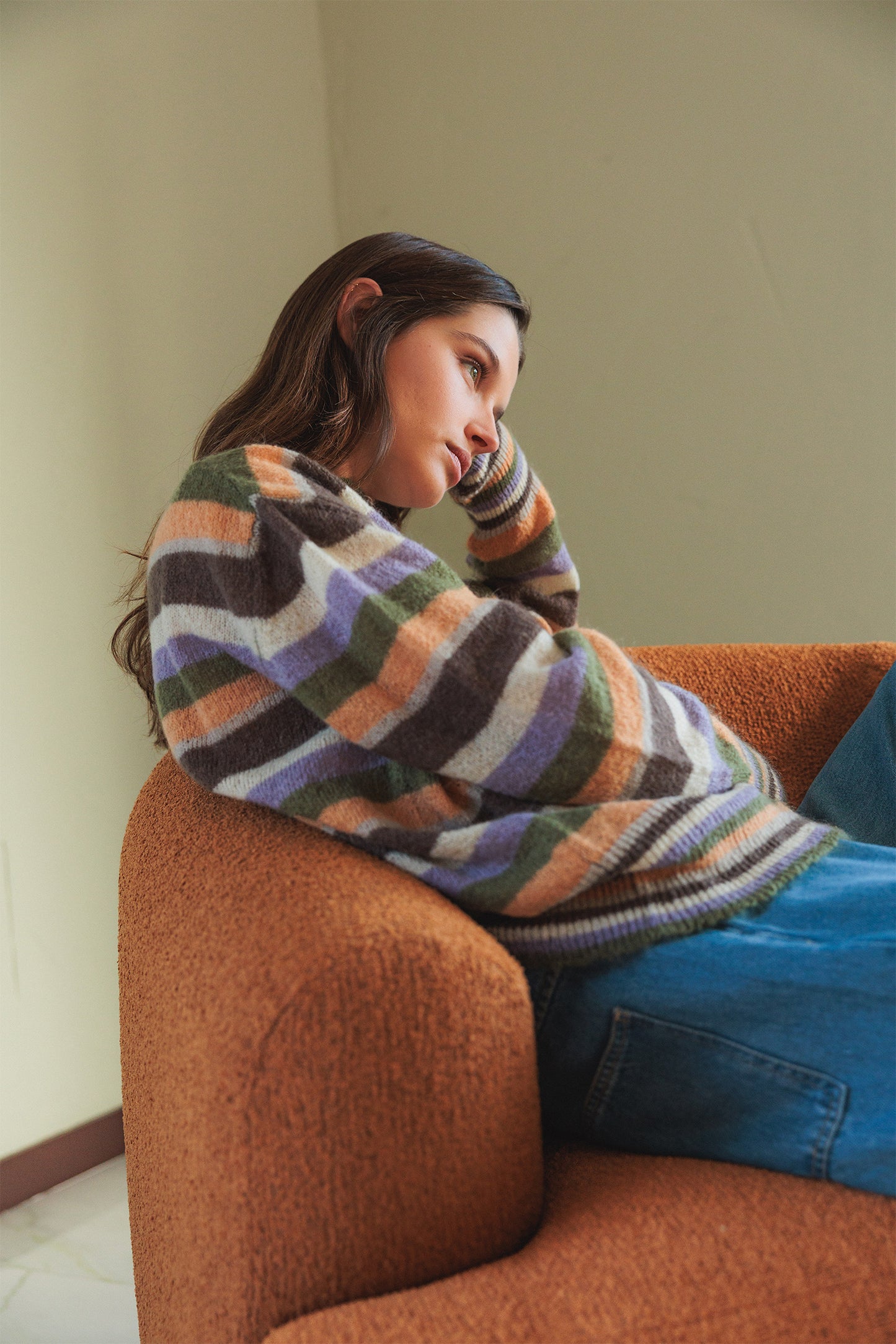 PULL MULTICOLORE EN MOHAIR