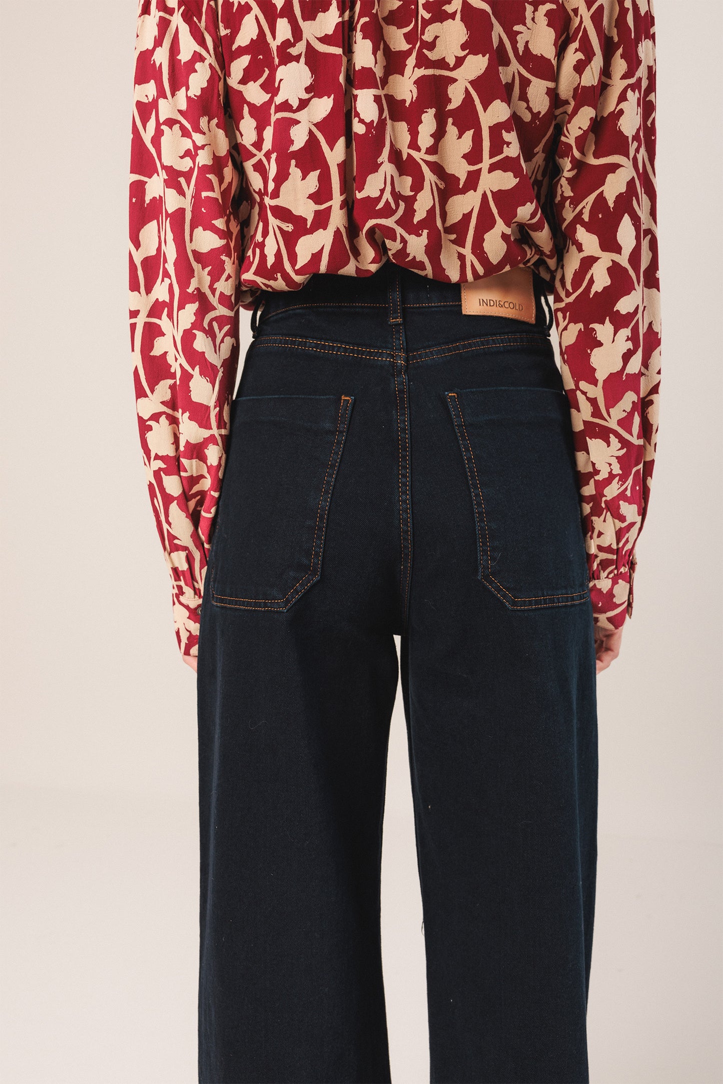 WIDE-LEG DENIM PANTS