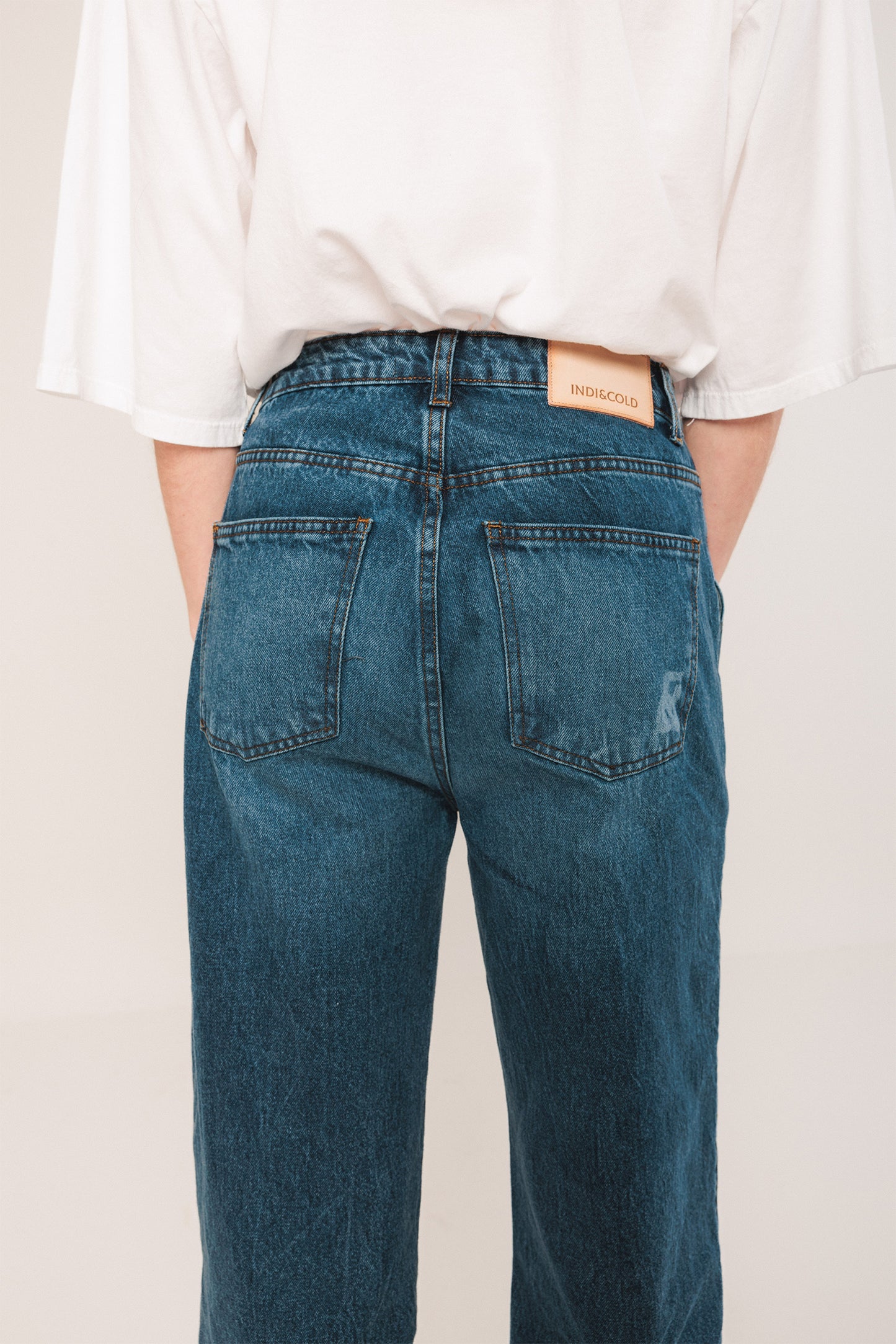 WASHED DENIM PANTS