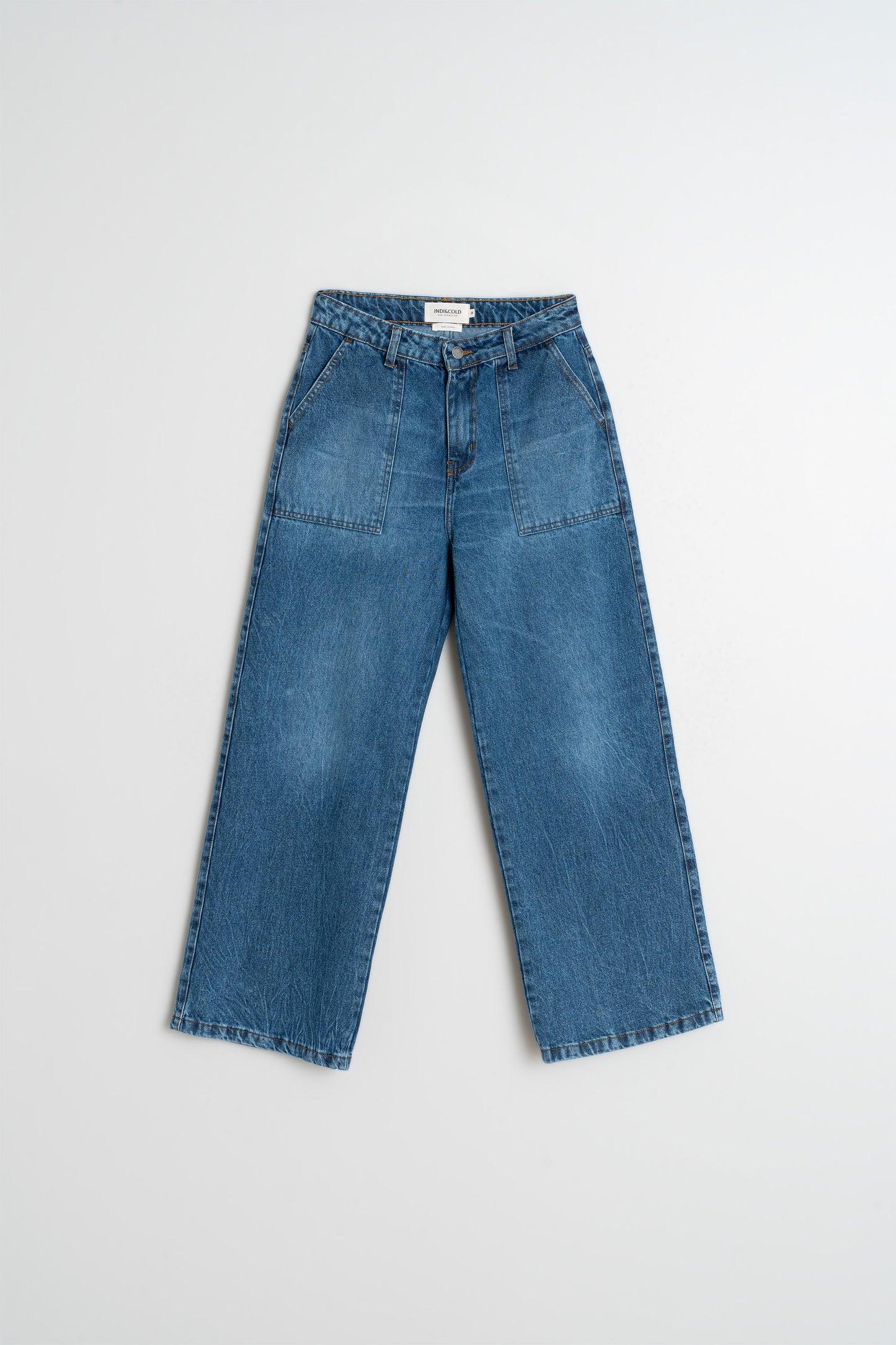 WASHED DENIM PANTS
