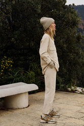 PANTALON CARROT EN VELOURS CÔTELÉ