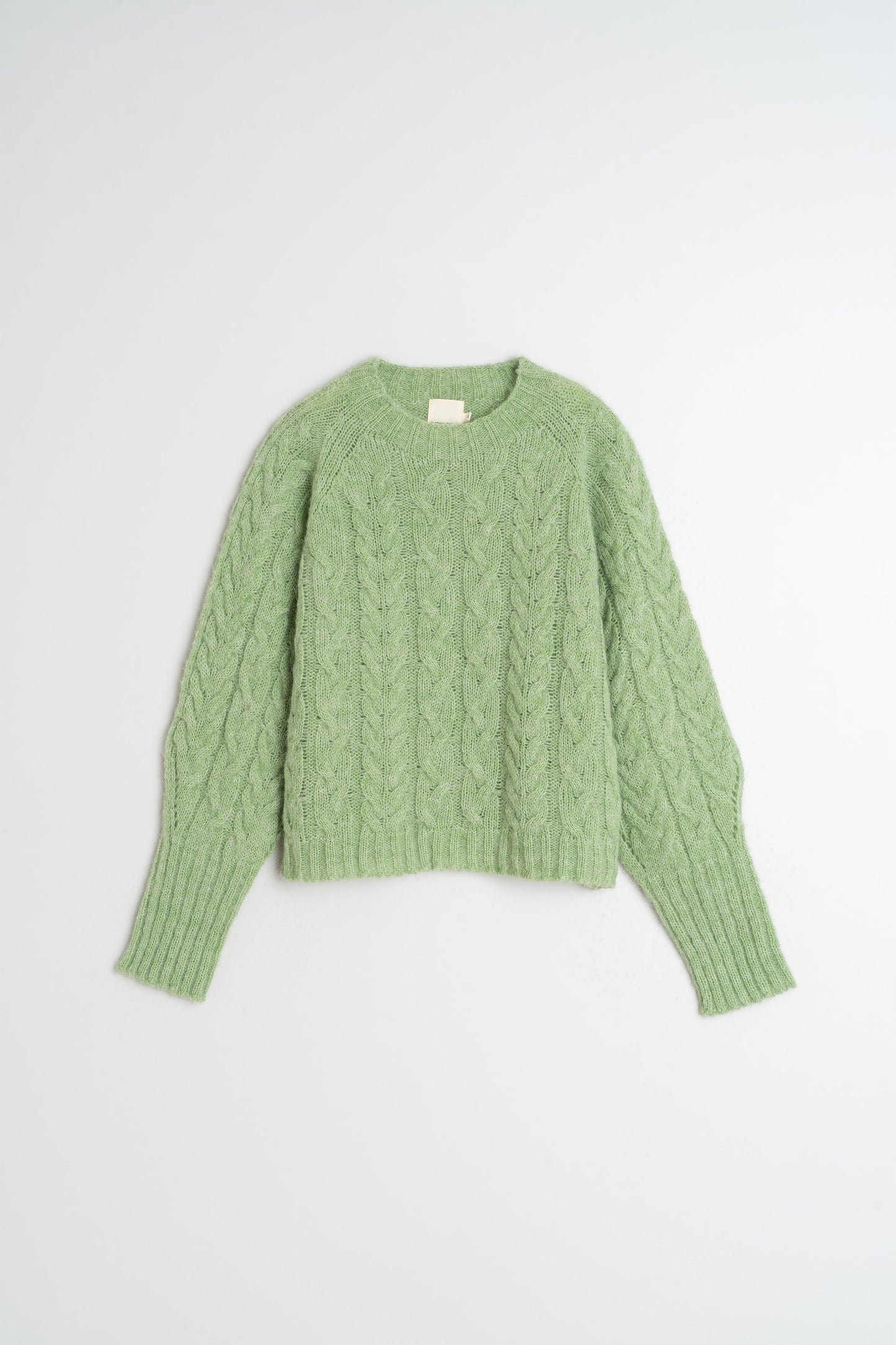 CABLE-KNIT CROP SWEATER