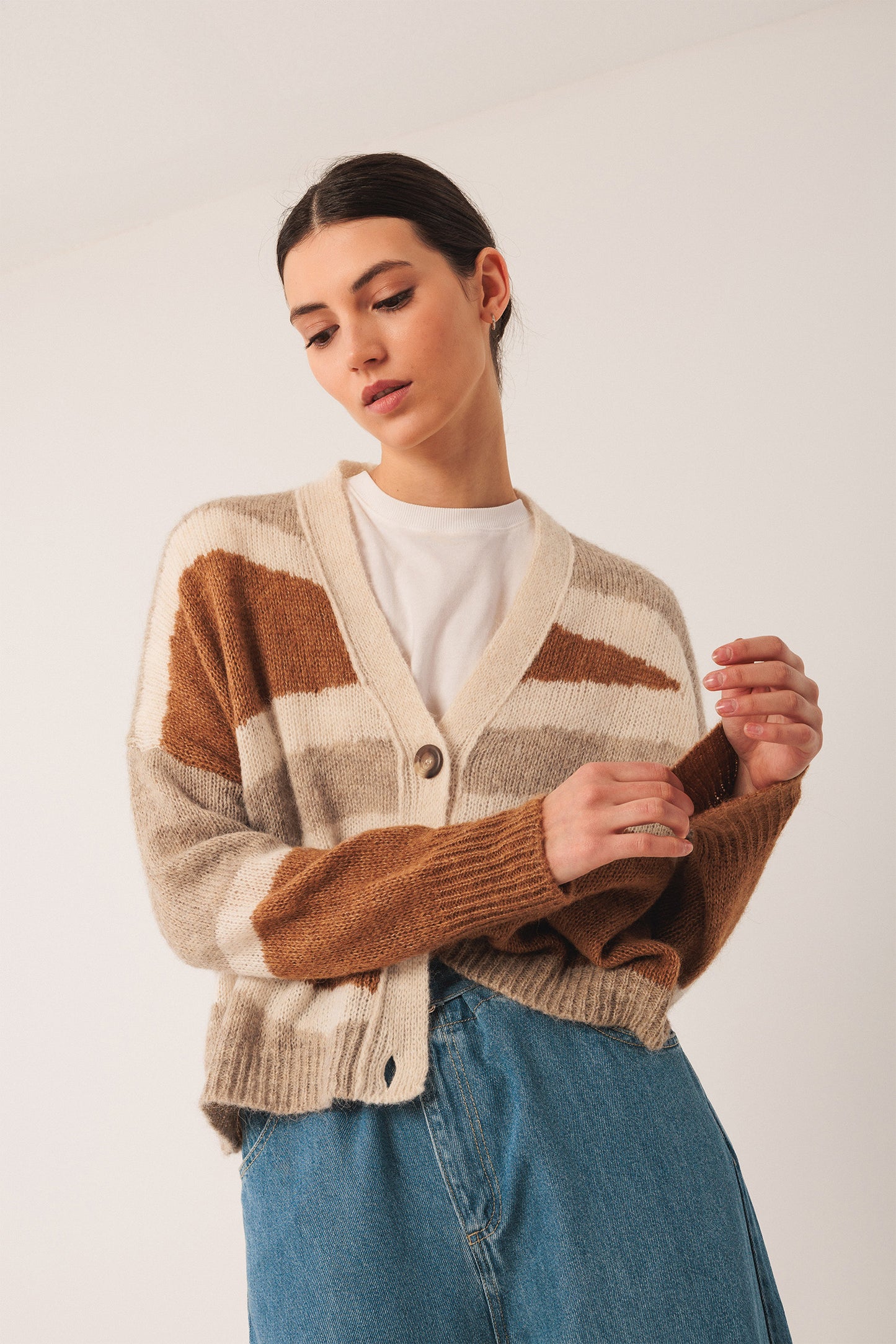 INTARSIA ALPACA JACKET
