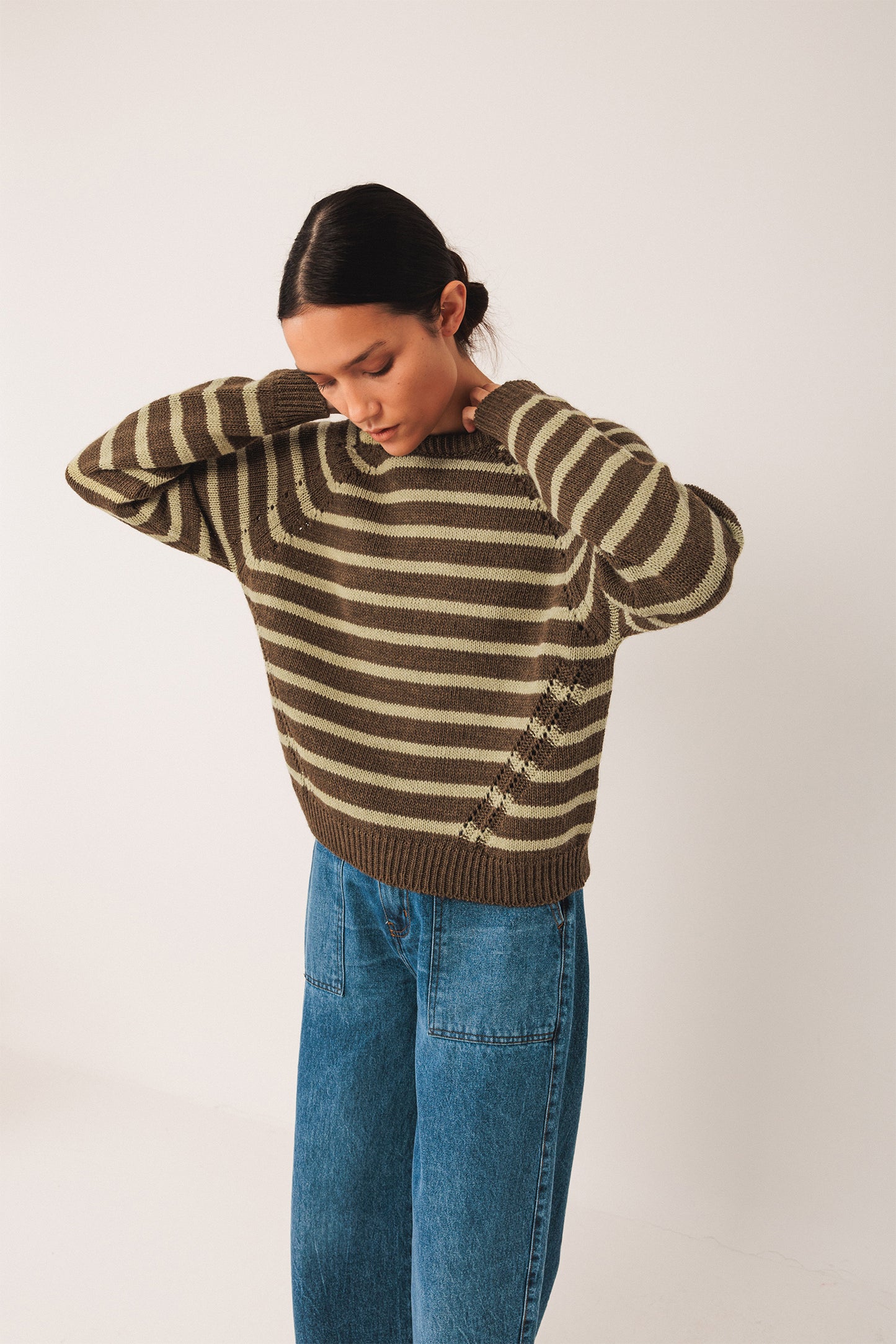 BICOLOR STRIPED SWEATER